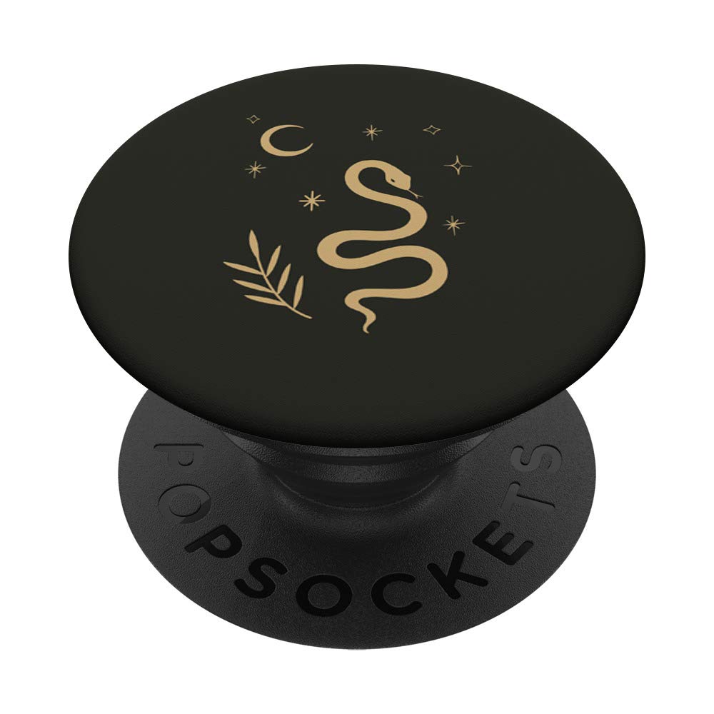 Mystical Snake Moon Stars Magic PopSockets PopGrip - Swappable Phone Grip for iPhone, Samsung & Tablets | Perfect for Gaming, Photography & Everyday Use