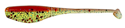 Baby Shad Swim'R 225 Blood Minnow Lure - 15PK Fishing Baits for Bass, Walleye & Trout - Perfect for Freshwater & Saltwater Angling