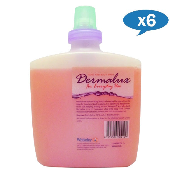 Dermalux Peach Apricot Hand & Body Soap - Moisturizing & Gentle Cleanser for Daily Use | Perfect for Sensitive Skin & All-Day Freshness