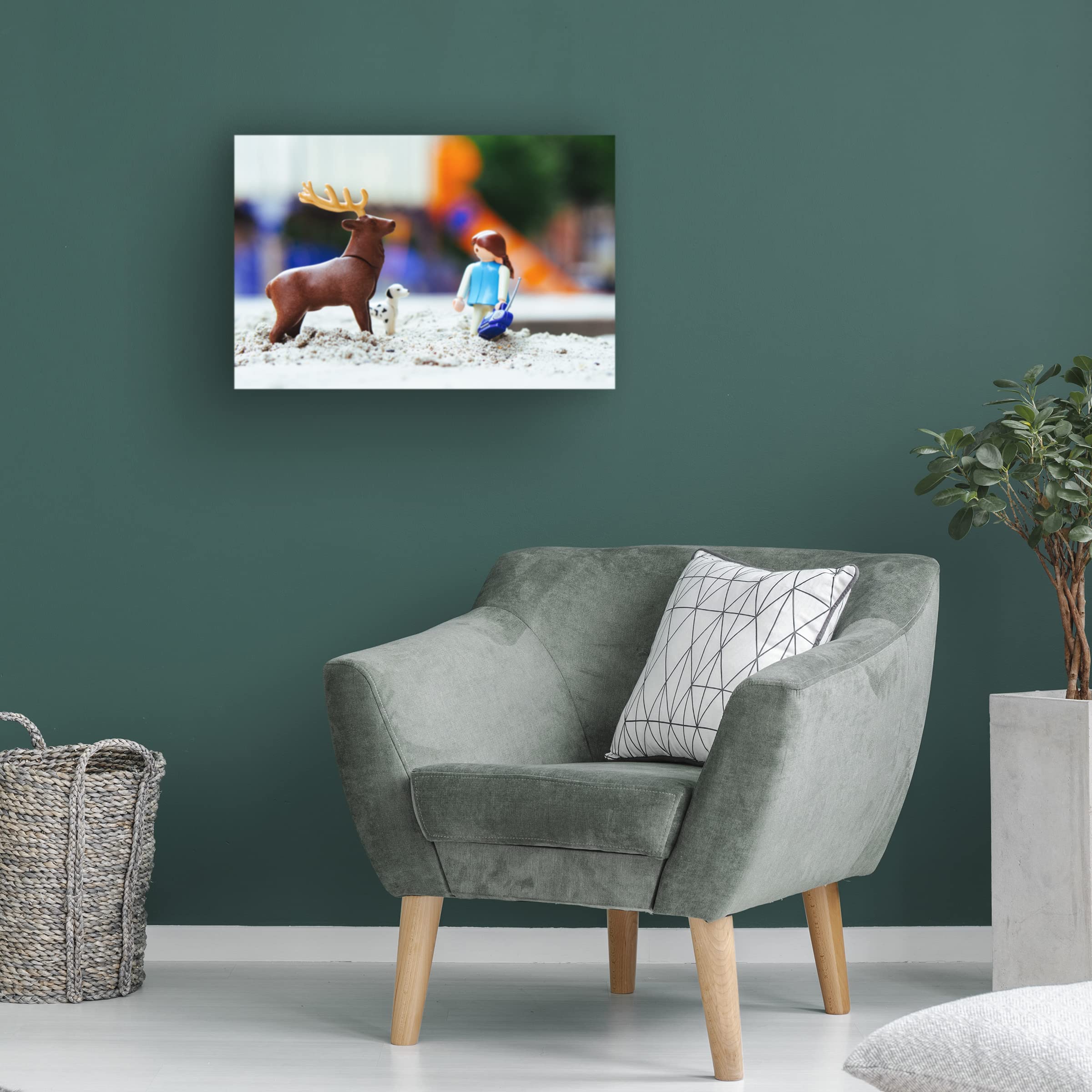 Alexander Brandt 'Toys On Sand' Canvas Wall Art Print - Modern Beach Decor for Living Room, Bedroom & Office - Premium Trademark Fine Art Collection