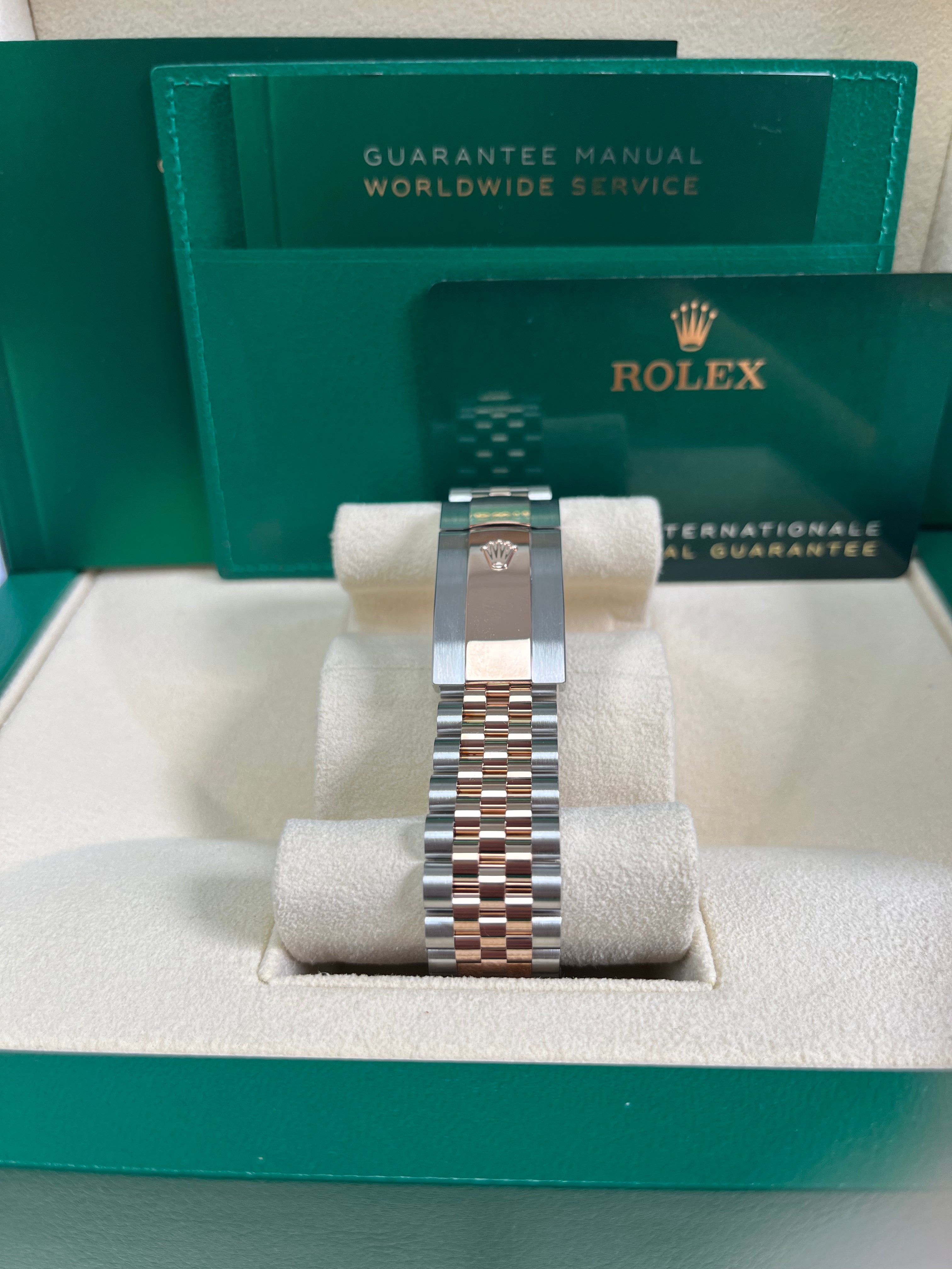Rolex Datejust 41 Two Tone Stainless Steel & Rose Gold Watch - Grey Slate Roman Dial, Fluted Bezel, Jubilee Bracelet (Ref#126331) | Luxury Dress Watch for Business & Formal Occasions