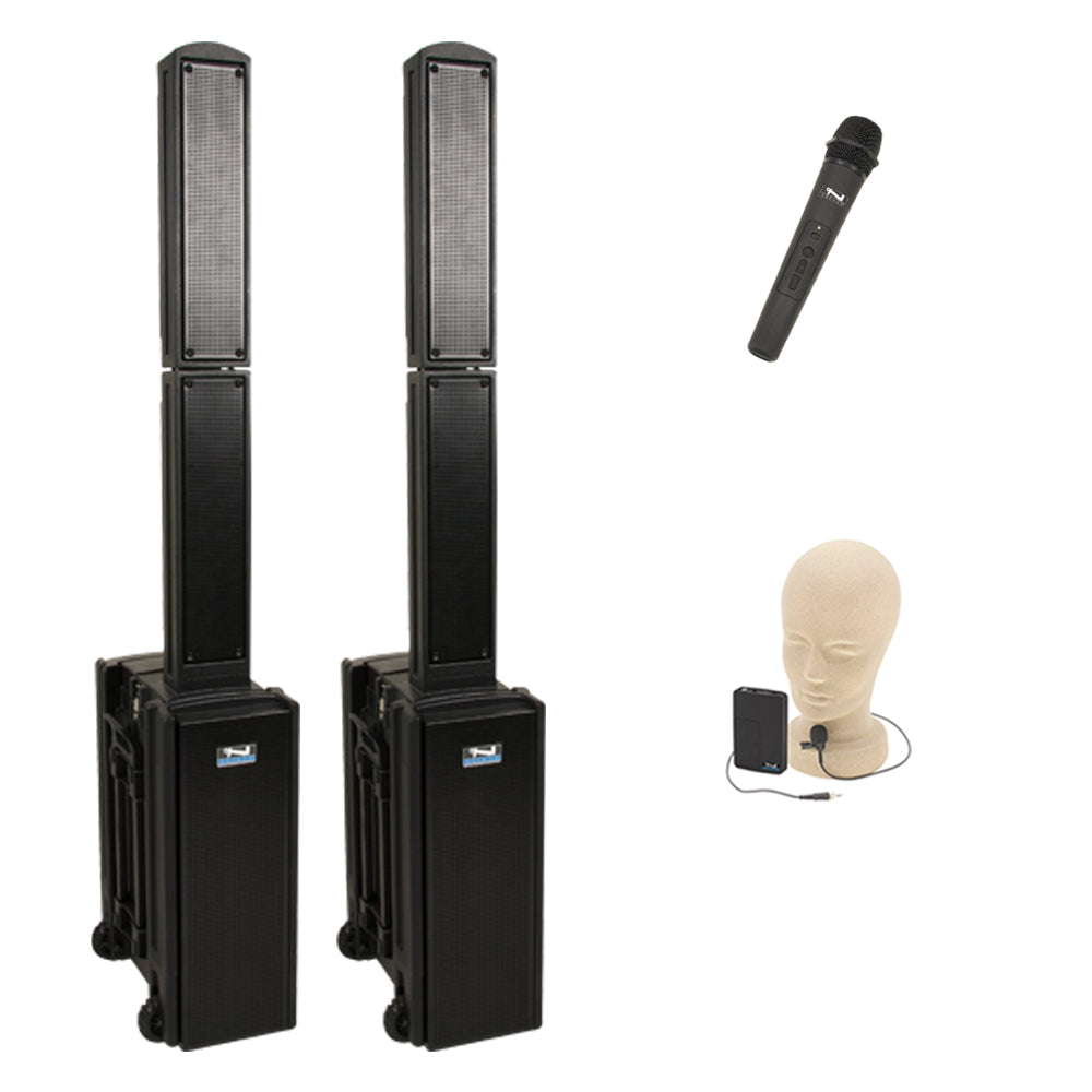 Anchor Audio Beacon Pair (XU2,R) - Portable Wireless Speaker System with 2 Microphones for Outdoor Events, Parties & Public Speaking