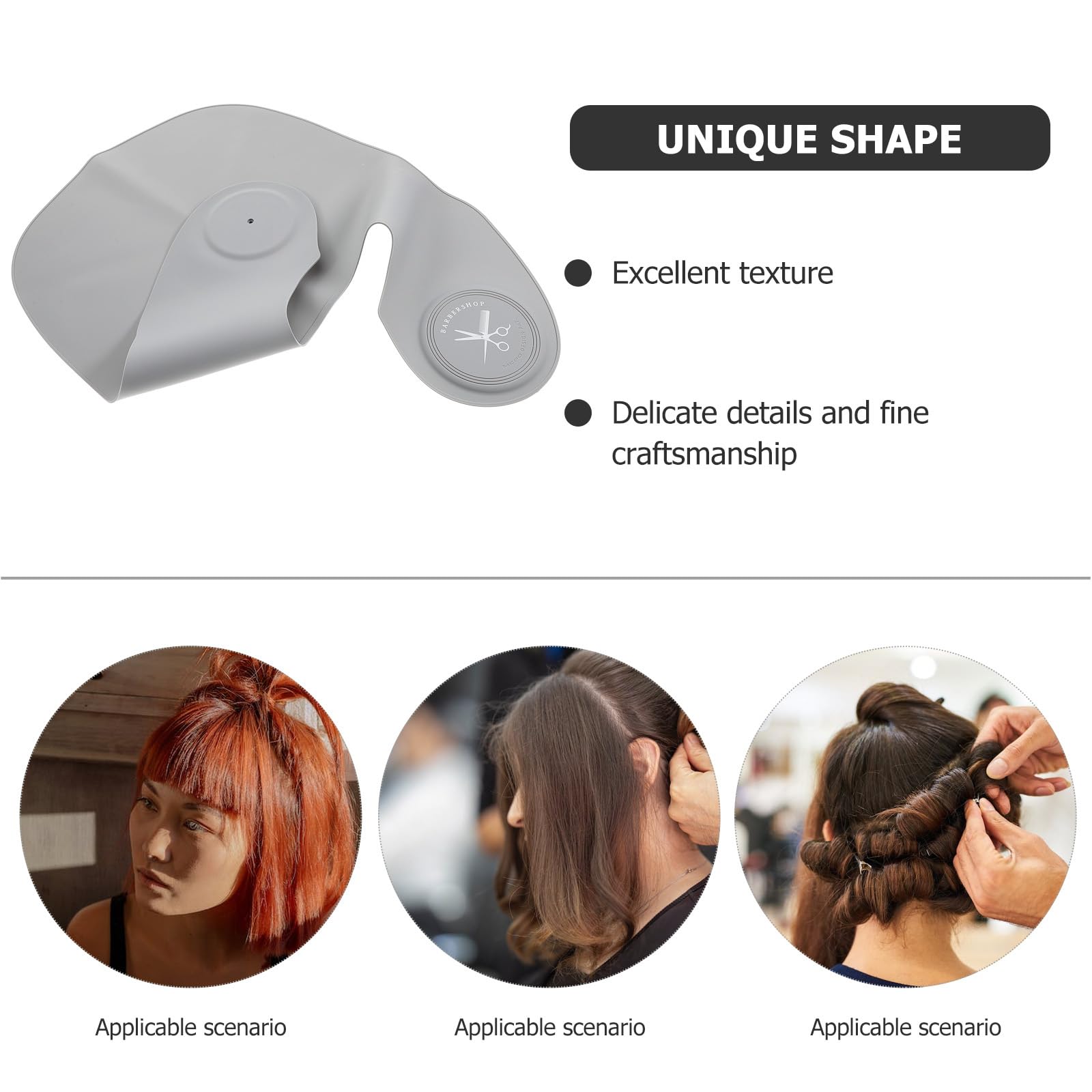 FOMIYES Silicone Hair Dye Collar - Waterproof Salon Neck Wrap for Hair Coloring & Cutting - Reusable Beauty Hair Protector for Salon & Home Use