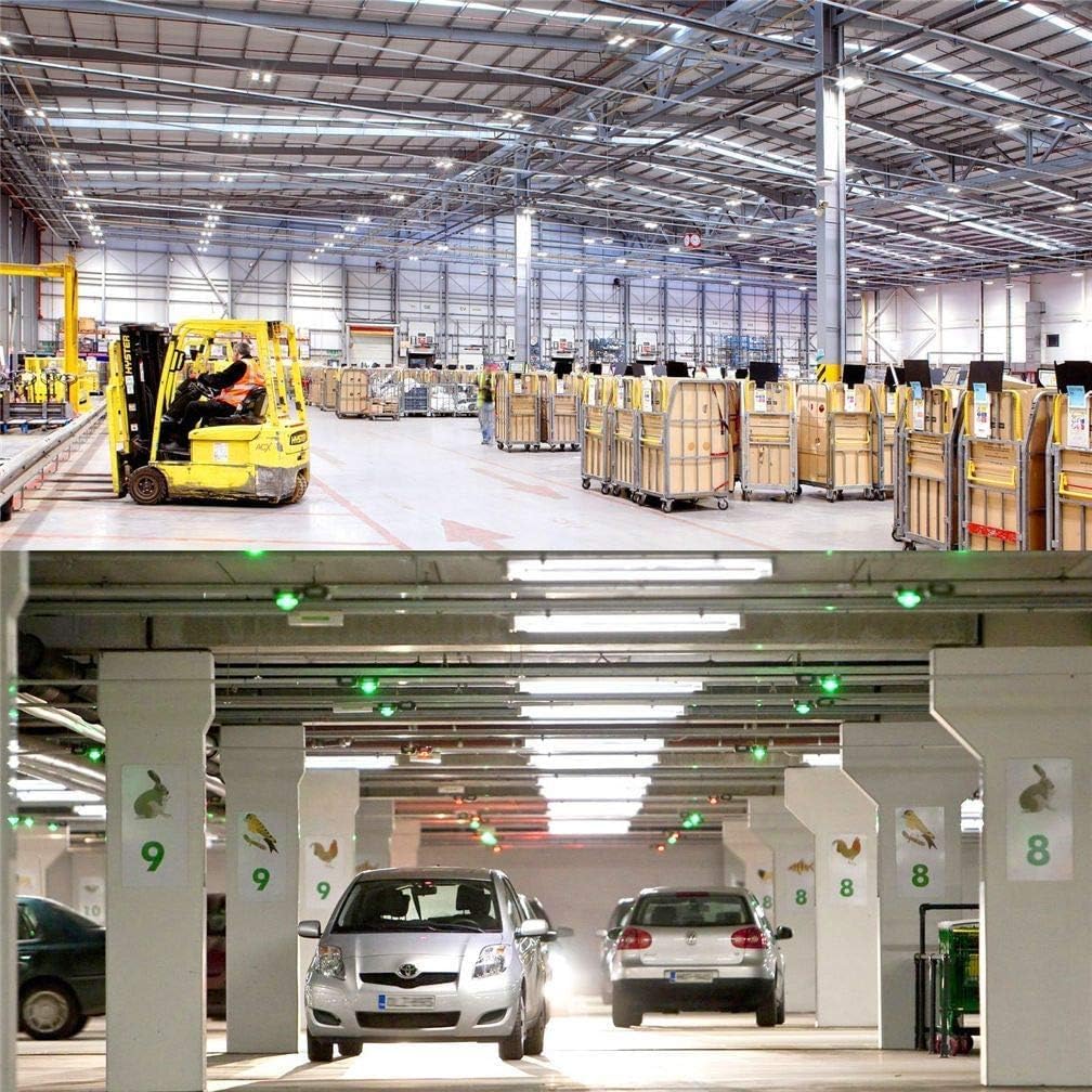 SHOPLED 8FT LED Shop Light - 72W 9360LM 6000K Cool White Ceiling Fixture, T8 LED Tube Light for Garage, Warehouse & Workshop (4 Pack) - Bright Lighting Solution for Industrial Spaces & Home Garages