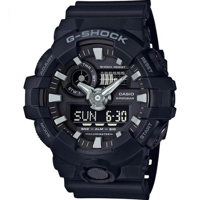 G Shock GA700-1B Digital Analog Watch for Men - Shock Resistant, Waterproof, Durable Sports & Outdoor Activity Watch for Running, Hiking, and Adventure