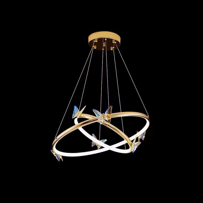 Elegant Blue Butterfly Chandelier - Crystal Ceiling Light Fixture for Dining Room, Bedroom & Living Room Decor | Perfect for Wedding, Nursery & Home Renovation