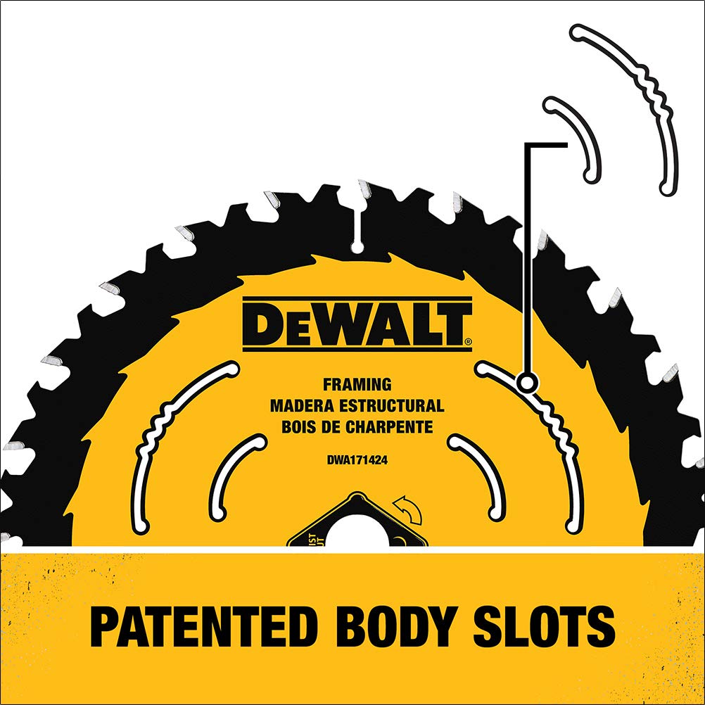 DEWALT 7-1/4 Inch 40-Tooth Circular Saw Blade for Wood Cutting - 10 Pack (DWA171440B10) - Perfect for Framing, Deck Building & DIY Woodworking Projects