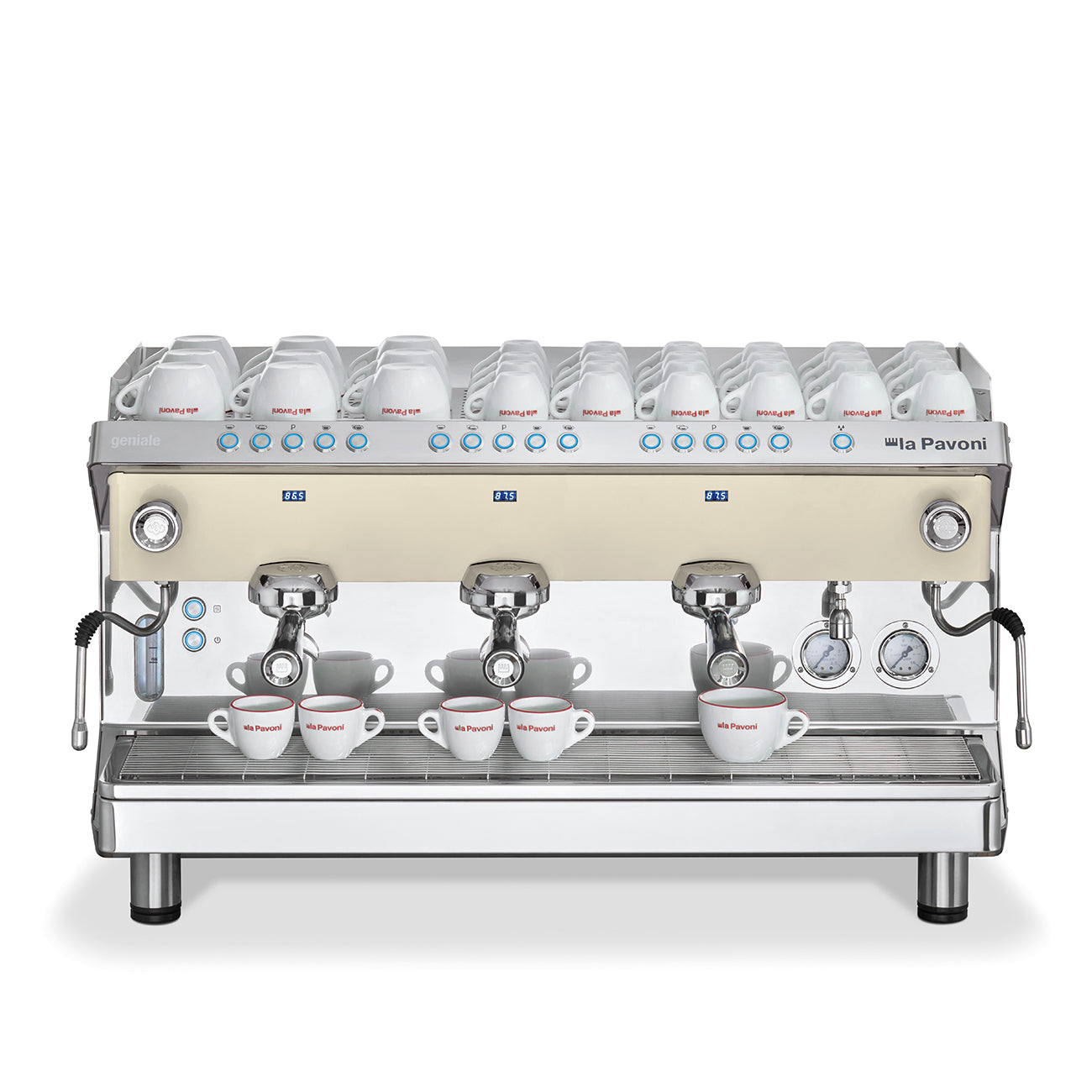 LA PAVONI GENIALE 3 GROUP VOLUMETRIC ESPRESSO MACHINE 5465W 230V - Professional Commercial Coffee Maker for Cafes & Restaurants