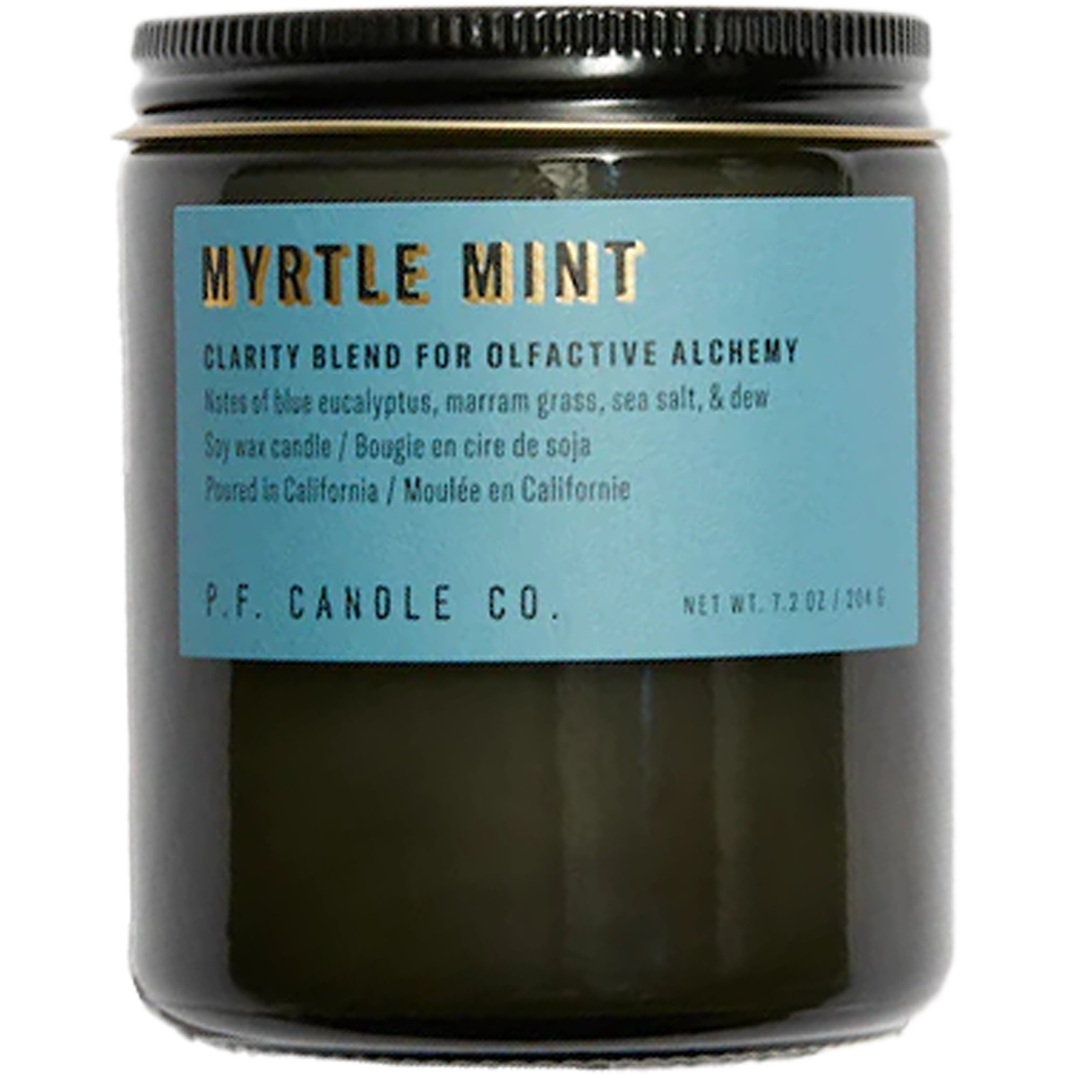 Alchemy Myrtle Mint Scented Candle - 7.2oz Natural Soy Wax Aromatherapy Candle for Relaxation, Meditation & Home Decor - Perfect for Bedroom, Bathroom & Living Room