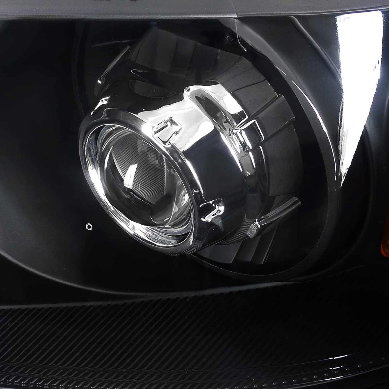 Spec-D Tuning Black Projector Headlights for 2004-2008 Ford F150 & 2006-2008 Lincoln Mark LT - Retrofit Style Headlamp Assembly Pair (Left + Right) - Upgrade Night Driving Visibility & Style
