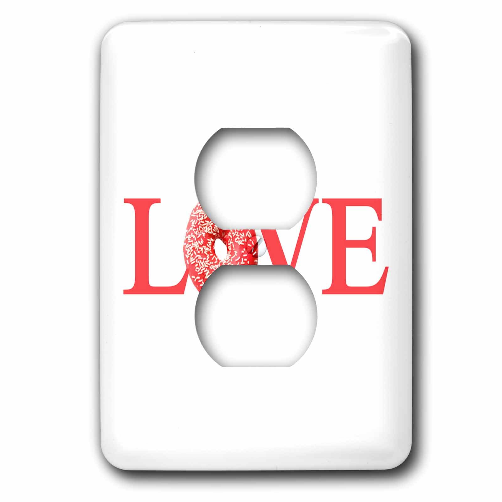 3D Rose Love Donuts Light Switch Cover - Pink Sprinkle Doughnut Design for Kitchen, Bedroom, or Office Decor - Perfect for Donut Lovers & Sweet Food Themed Home Accessories