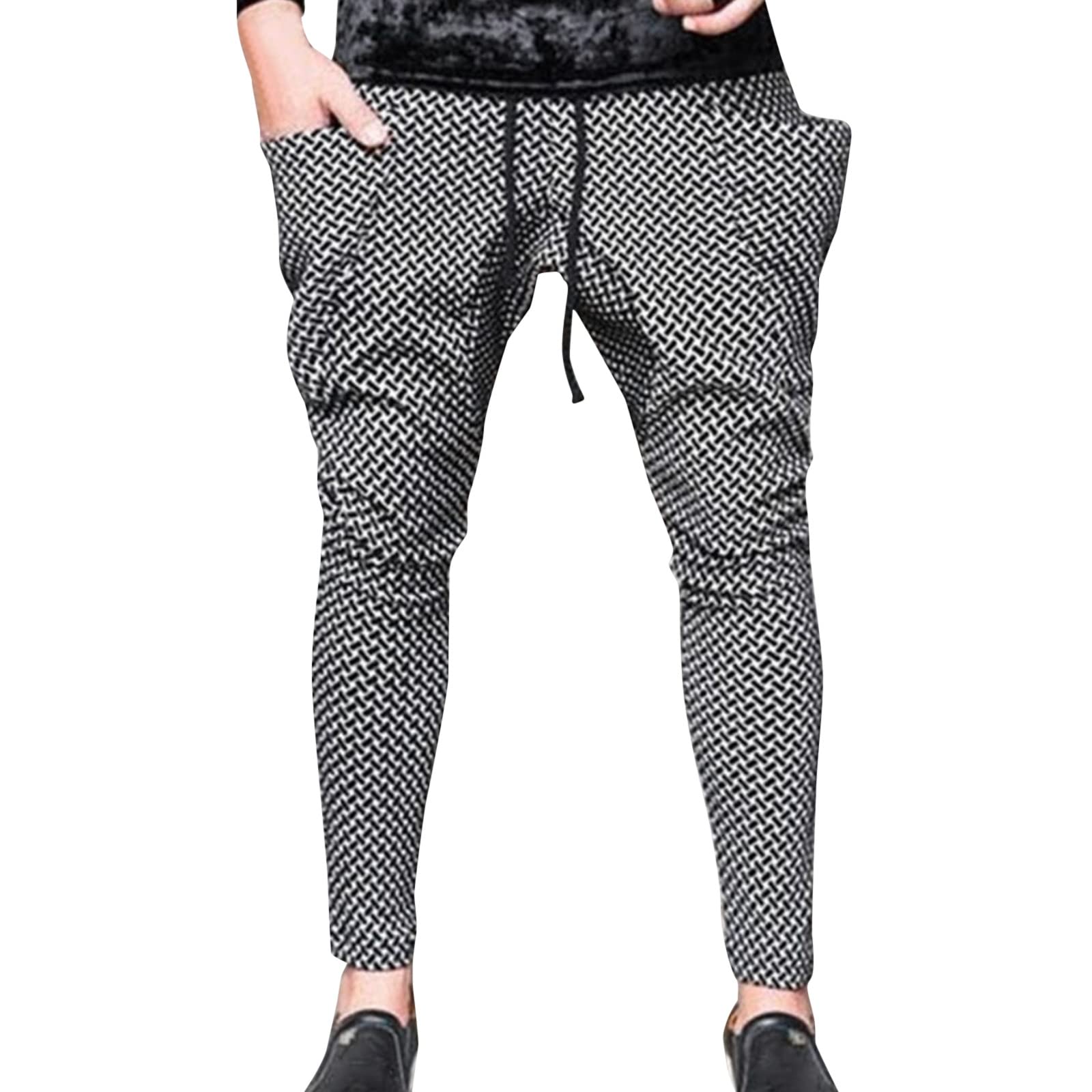 **Men's Cotton Casual Sports Pants - Elastic Waist, Full Print Design - Perfect for Summer, Workout & Lounge Wear**    (Note: This optimized title removes redundancy, improves keyword focus, and adds usage scenarios while maintaining SEO best practices.)