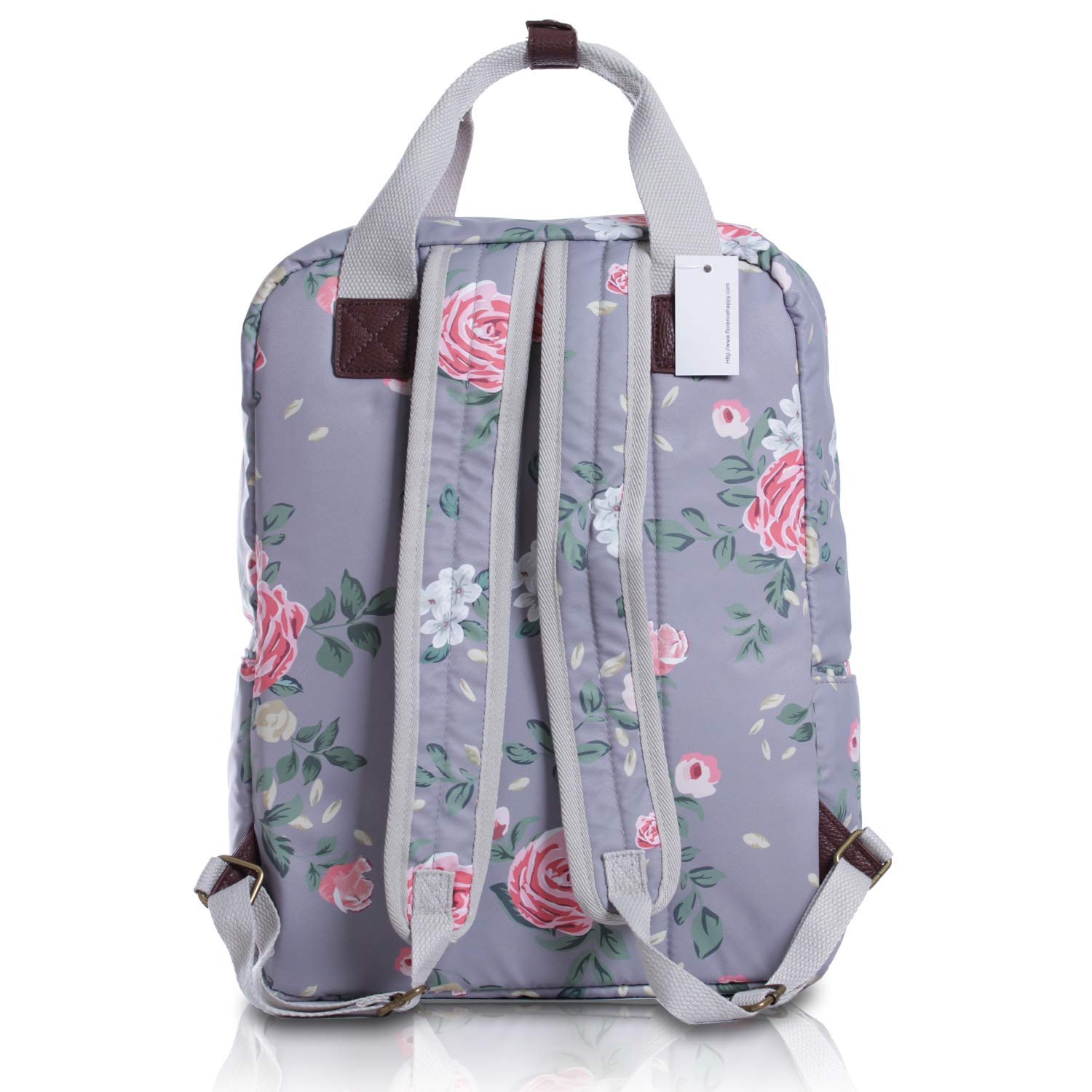 Florence Happy Waterproof Laptop Backpack for Women - 13 Inch & 12 Inch Computer Bag, Stylish Business Backpack for College, School & Travel - Perfect Gift for Students & Professionals (Ideal for Work, Commuting & Casual Hiking)