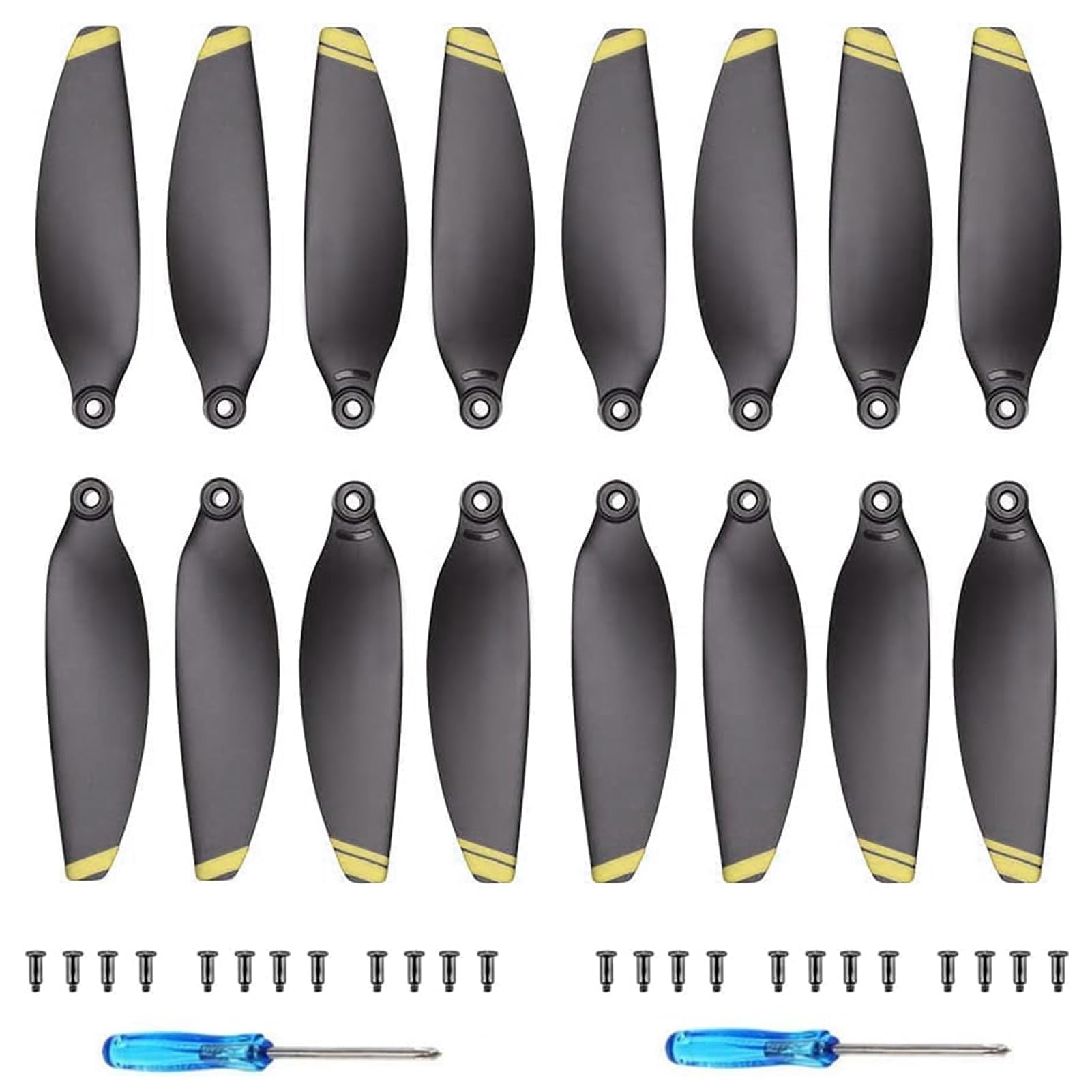 Bocguy 16 Pcs Low Noise Propellers for DJI Mini 2 SE/Mini 2/Mini SE/4K Drone - Gold Replacement Blades | Stable Flight Performance for Aerial Photography & Videography