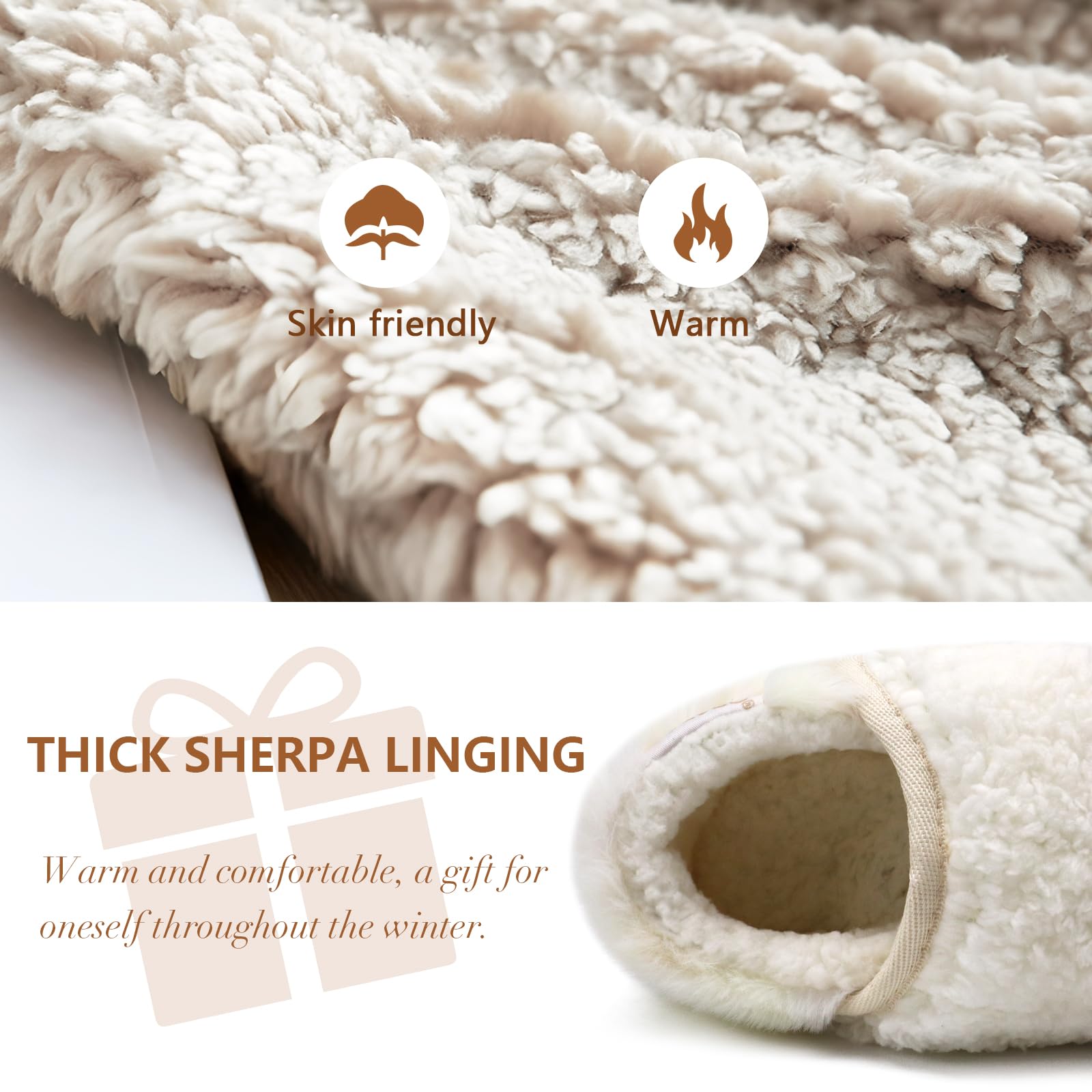 COFACE Women's Memory Foam House Slippers - Soft Fluffy Indoor Outdoor Slippers for Ladies - Perfect for Home, Office, and Travel Comfort