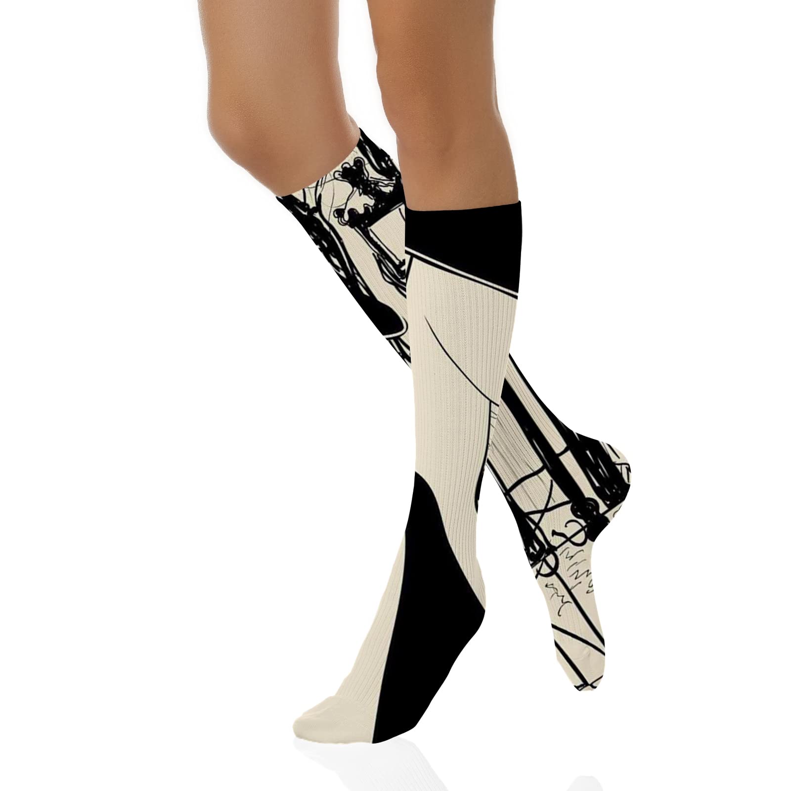 Funky Colorful Cushion Sport Socks - Athletic Cushioned Running Performance Crew Socks for Men & Women - Perfect for Jogging, Gym Workouts & Casual Wear