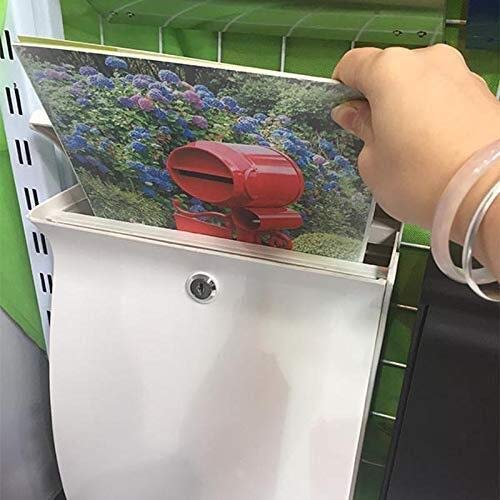 UV-Resistant Plastic Mini Mailbox & Trash Bin - Secure Outdoor Wall-Mounted Mailbox with 2 Keys, High Capacity for Home & Office Use