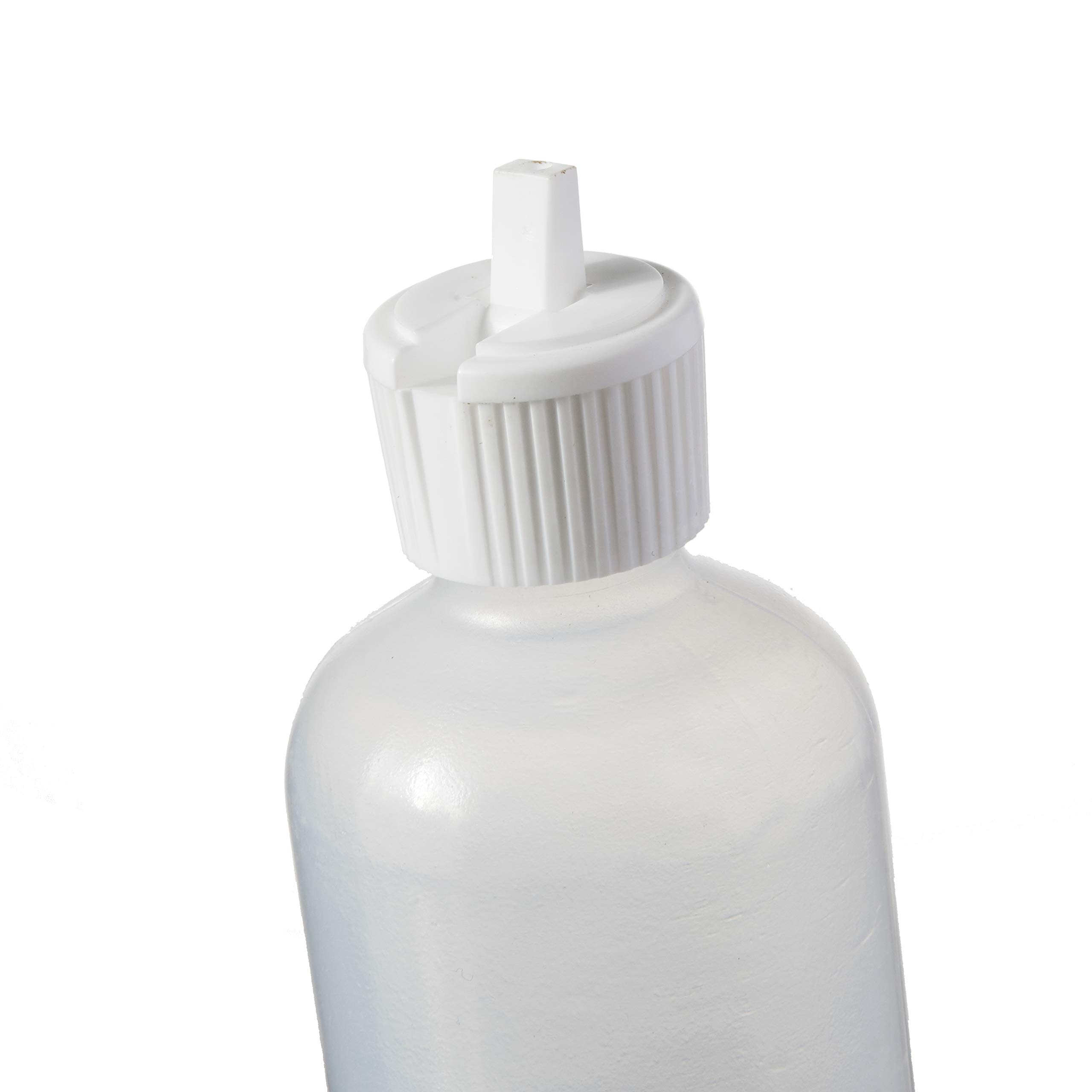 Boston Round Bottles with Flip-Top Cap - 6 oz LDPE Plastic Containers (24-Pack, White) | Ideal for DIY Crafts, Essential Oils, Cosmetics & Home Organization