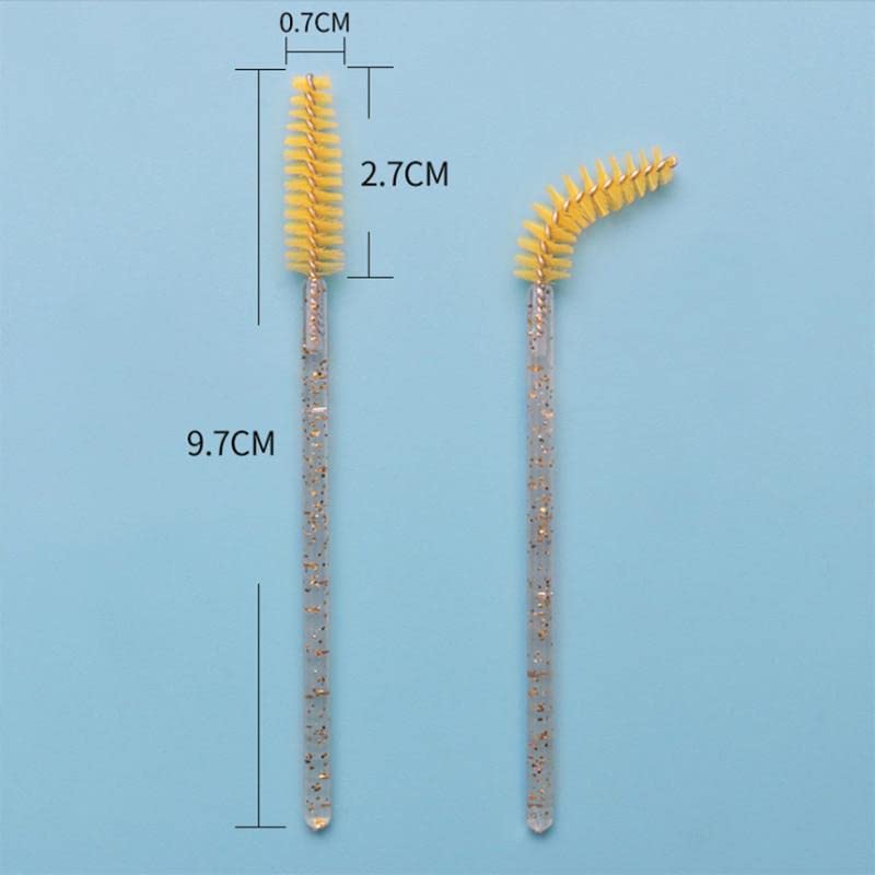 Ghelonadi Professional Mascara Wands & Eyelash Brushes - 50pcs Multicolor Spoolies for Eyelash Extensions, Eyebrow Grooming & Makeup Application - Perfect for Salons, DIY Beauty & Professional Makeup Artists