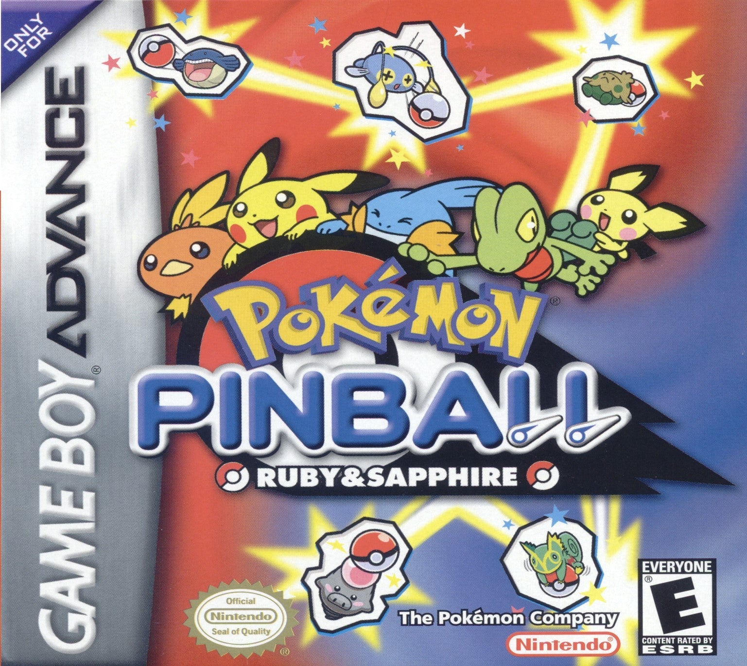 Pokemon Pinball: Ruby & Sapphire - GBA Game Cartridge for Nintendo Game Boy Advance | Collectible Retro Video Game for Kids & Adults | Perfect for Gaming Parties & Nostalgic Play