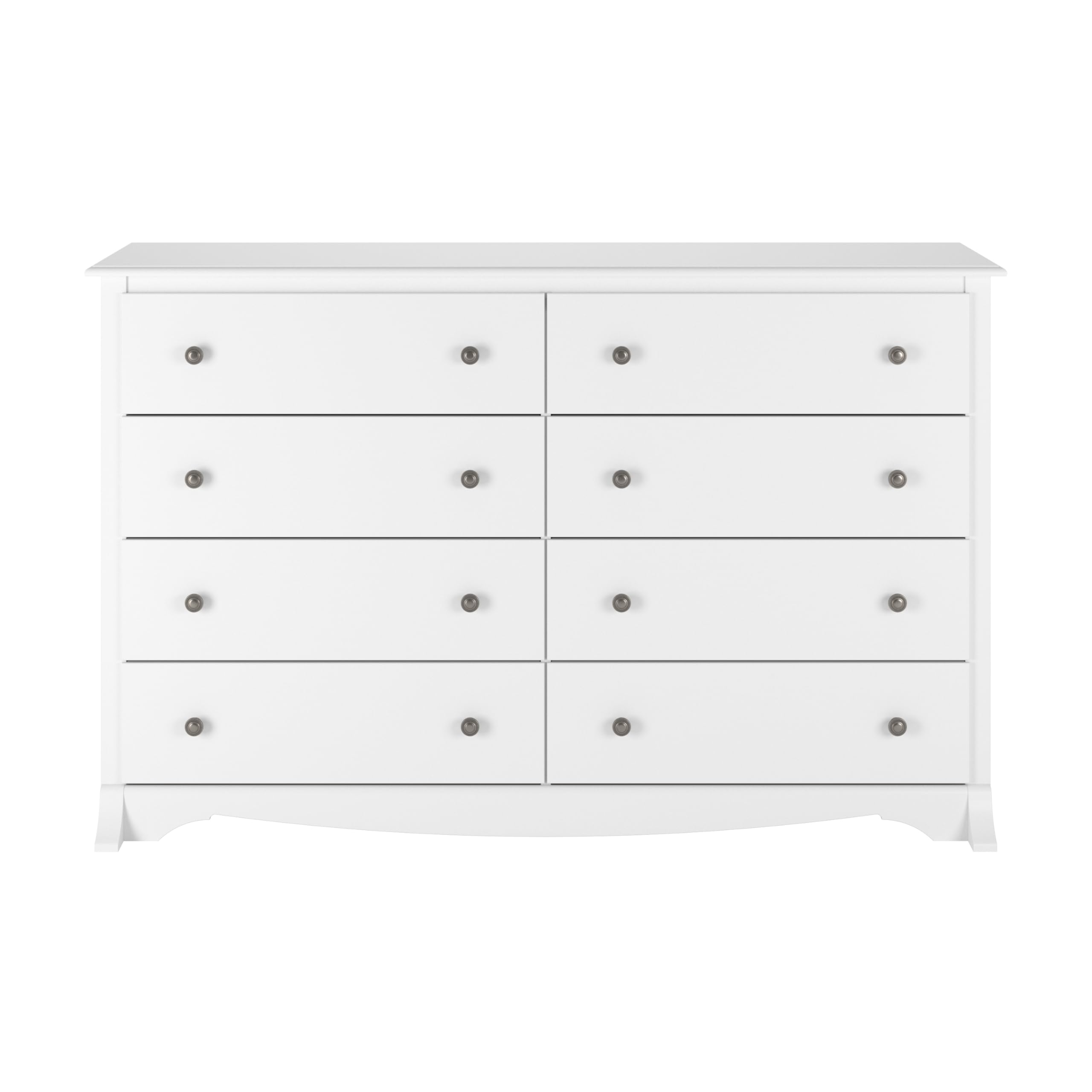 Prepac Sonoma 8-Drawer Double Dresser - White Wide Chest of Drawers for Bedroom Storage & Organization (17.25
