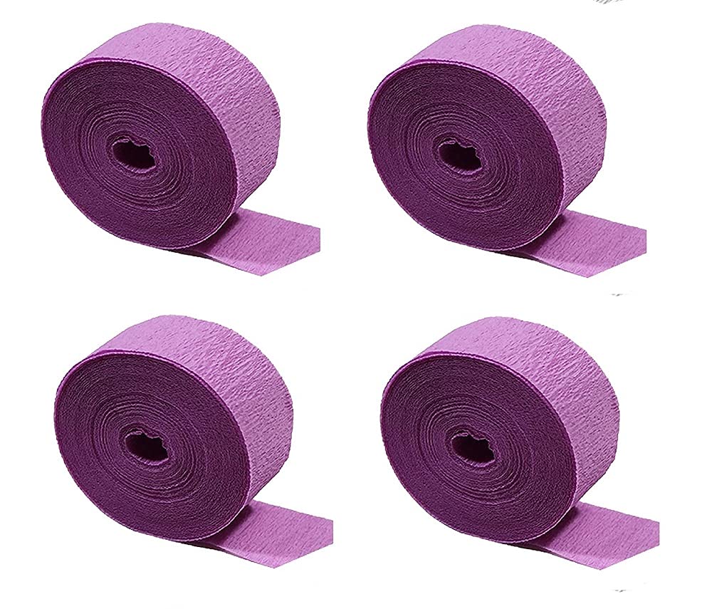 Dennecrepe 4 Rolls Orchid Special Edition Crepe Paper Streamer - Floral Party Decorations for Birthday, Wedding & Baby Shower Events