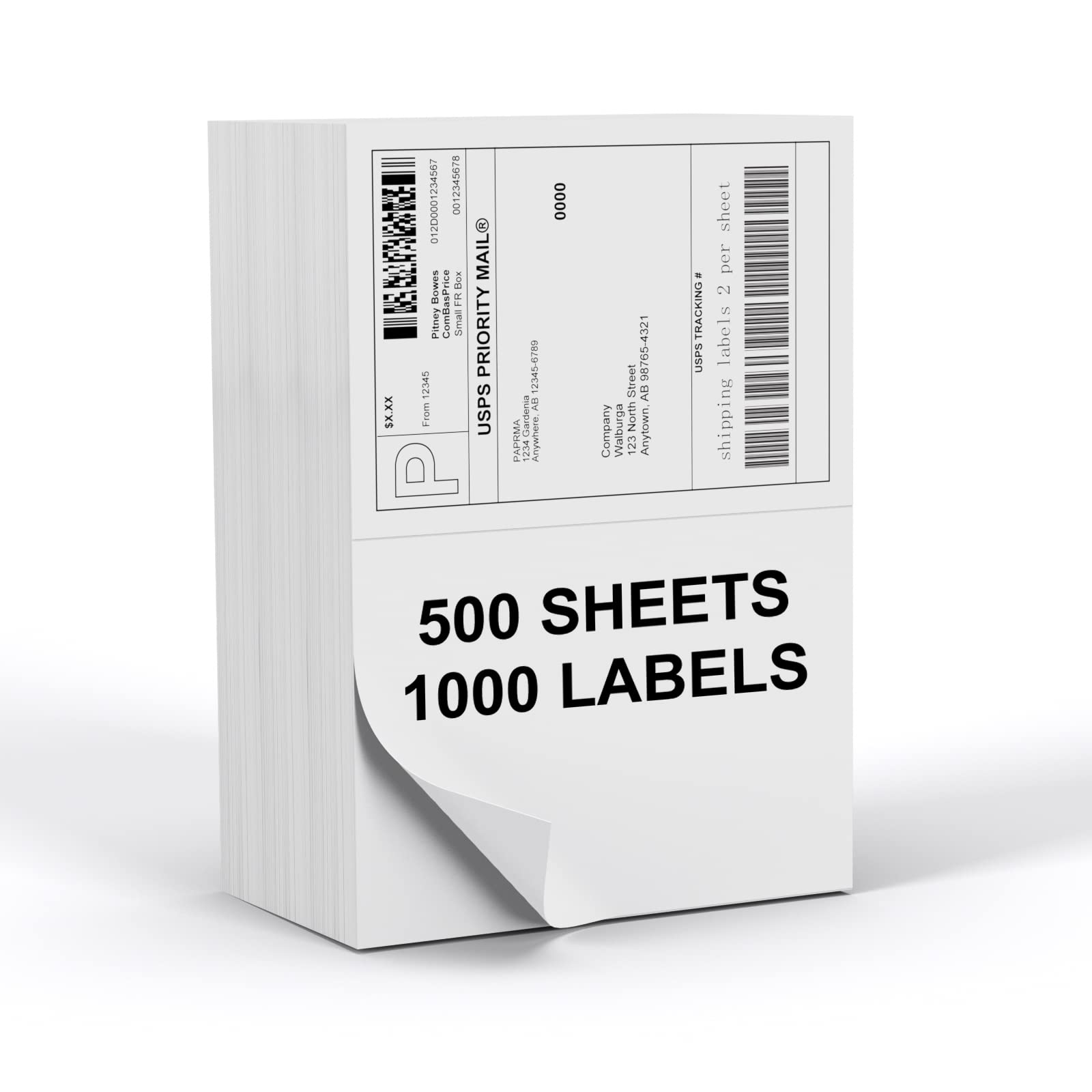 500 Sheets (1000 Labels) 8.5