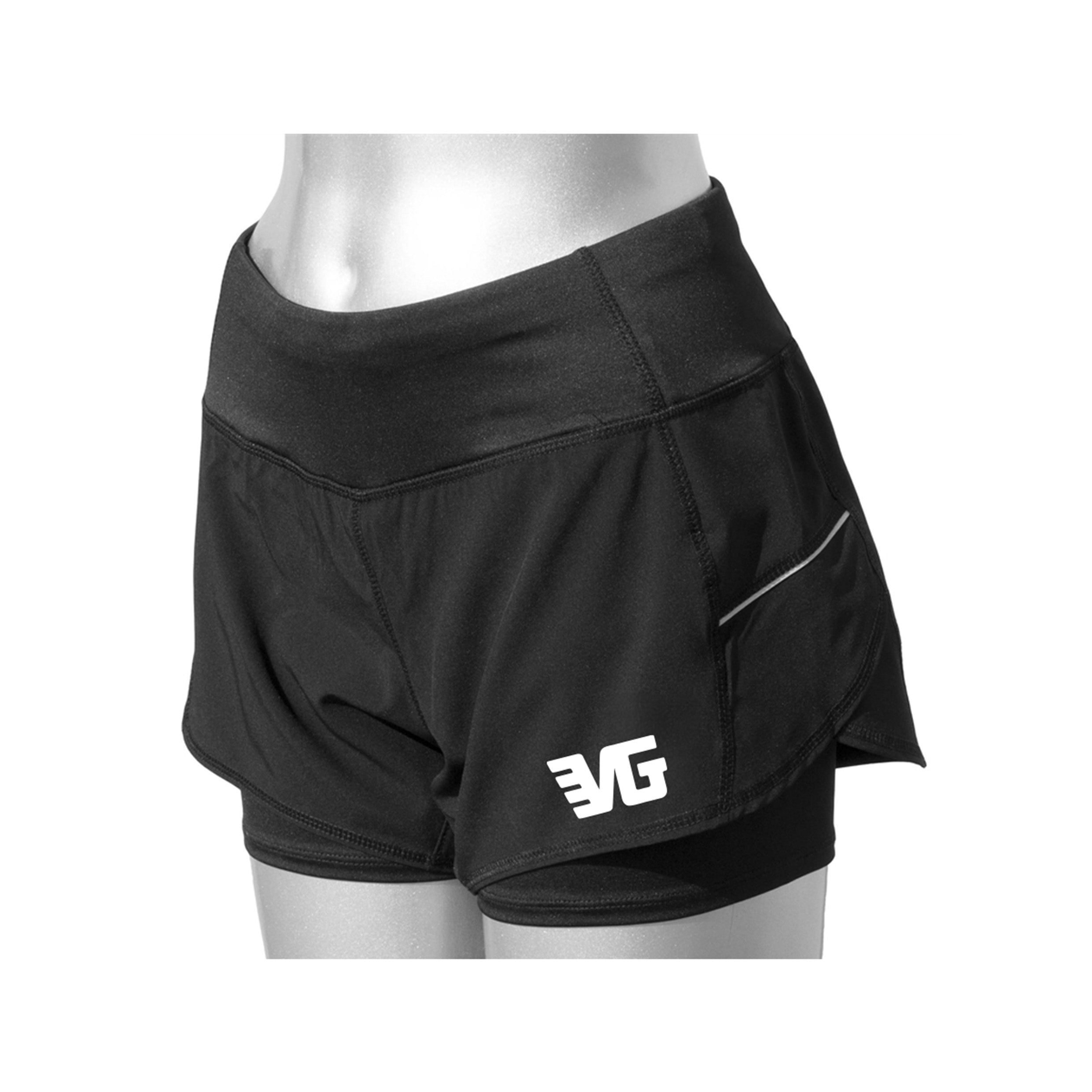 Flyover Women's 2-in-1 Athletic Shorts - Breathable Running Shorts with Built-in Liner for Yoga, Gym & Outdoor Workouts