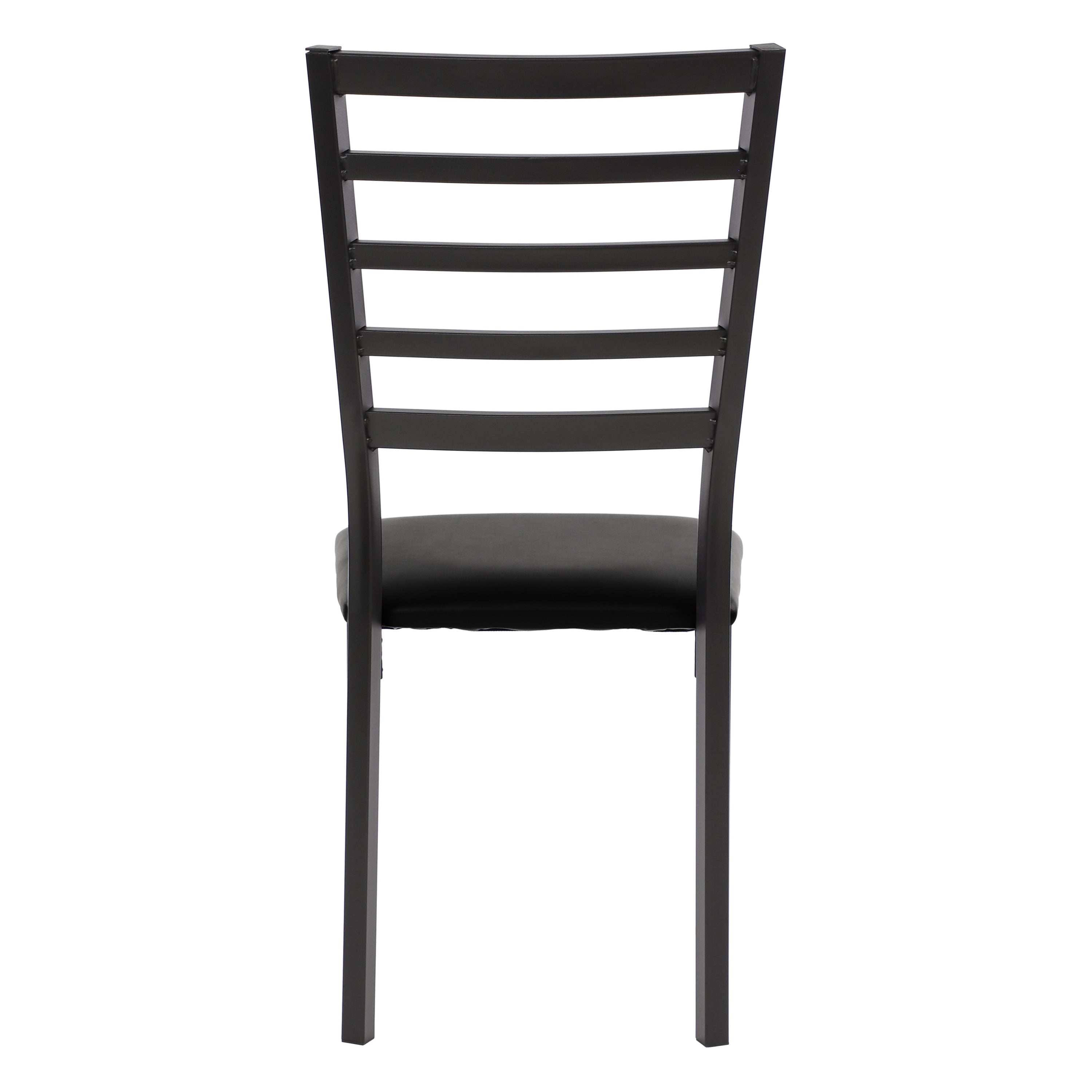4 Pack Black Metal Frame Side Chairs - Modern Casual Dining Room Furniture for Kitchen, Breakfast Nook, and Small Space Decor