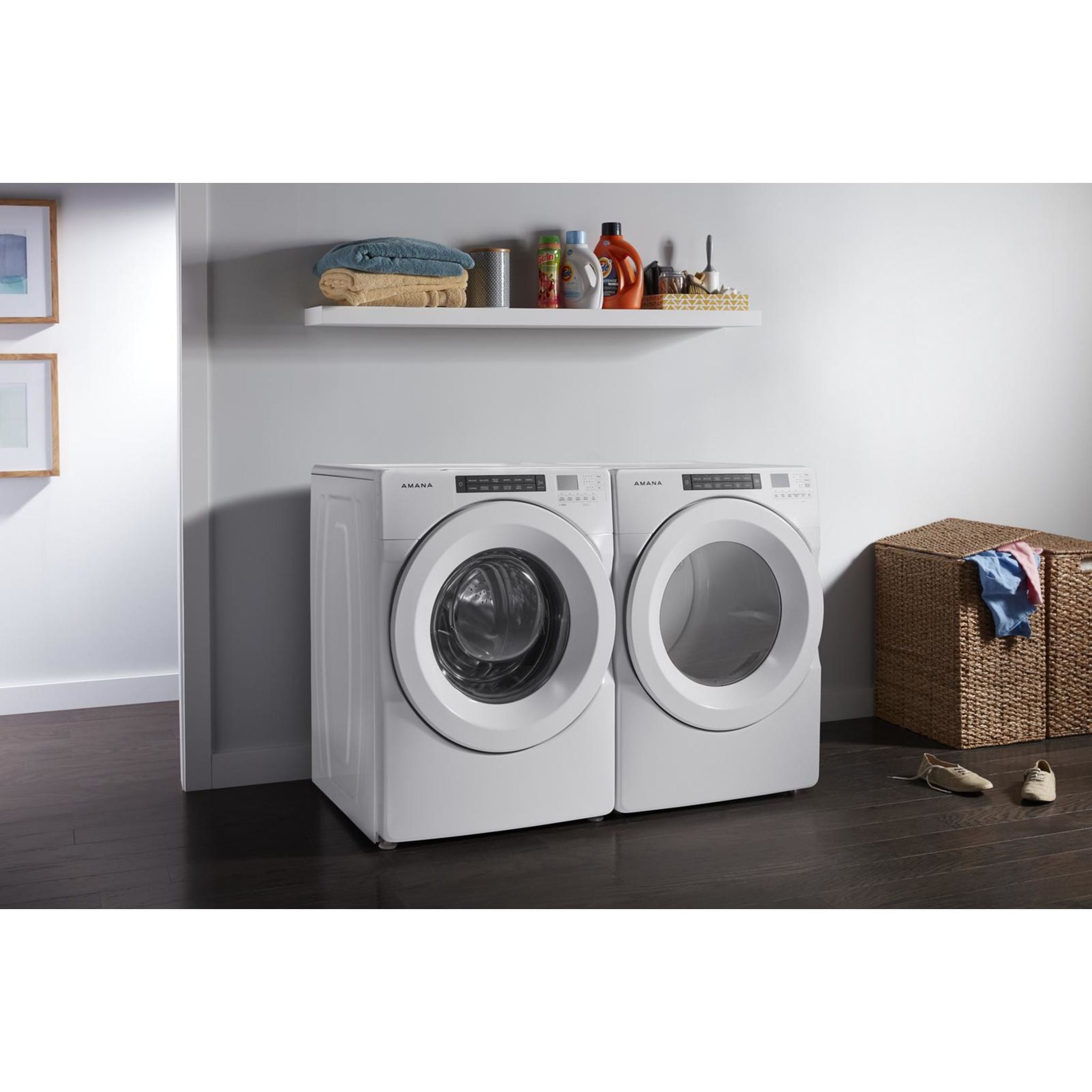 Amana NGD5800HW White Gas Dryer - High Efficiency, Large Capacity for Home Laundry - Perfect for Families & Heavy Loads