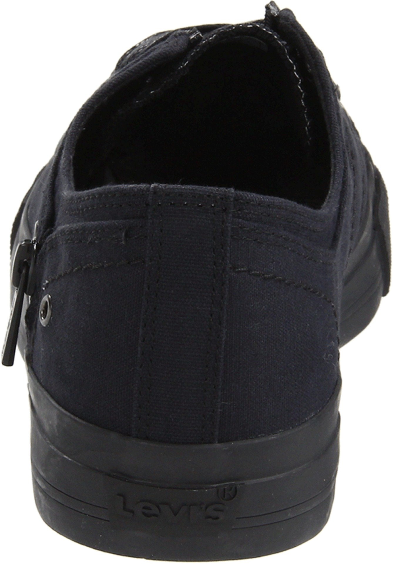 Levi's Men's Zip EX Lo Canvas Sneakers - Black Mono - Size 9.5 M US - Casual Walking Shoes for Men, Streetwear Fashion Sneakers for Everyday Wear
