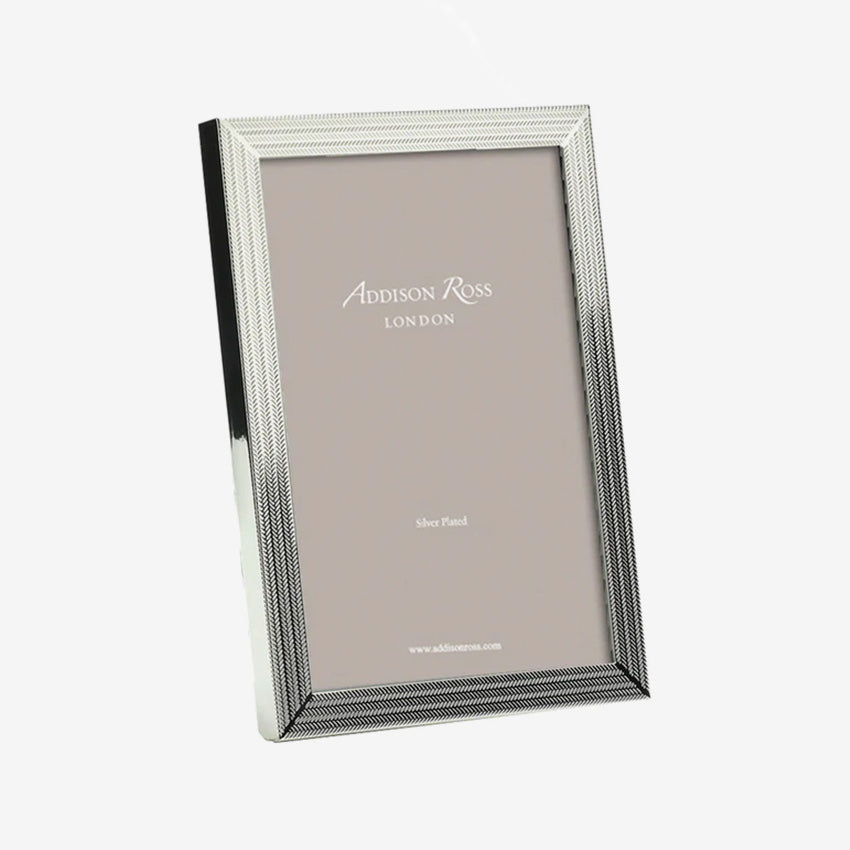 Addison Ross Herringbone Picture Frame - Elegant Wooden Photo Frame for Wall & Tabletop Display - Perfect for Home, Office & Gift Giving