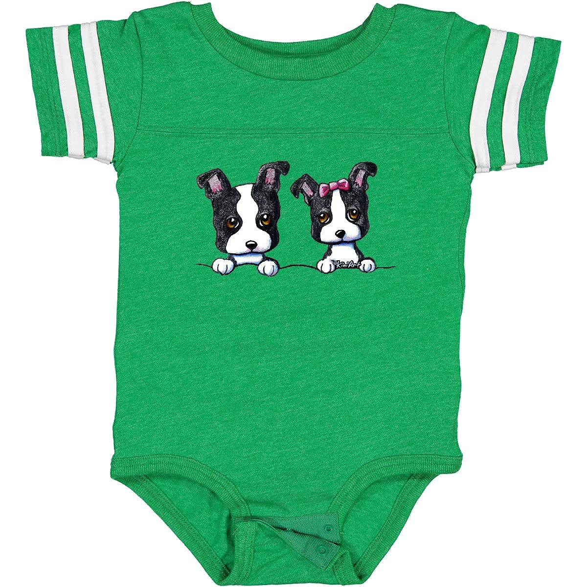 Inktastic Boston Terriers Dark Apparel Baby Bodysuit - Cute Dog Lover Outfit for Infants & Toddlers - Perfect for Playdates, Family Photos & Pet-Themed Events