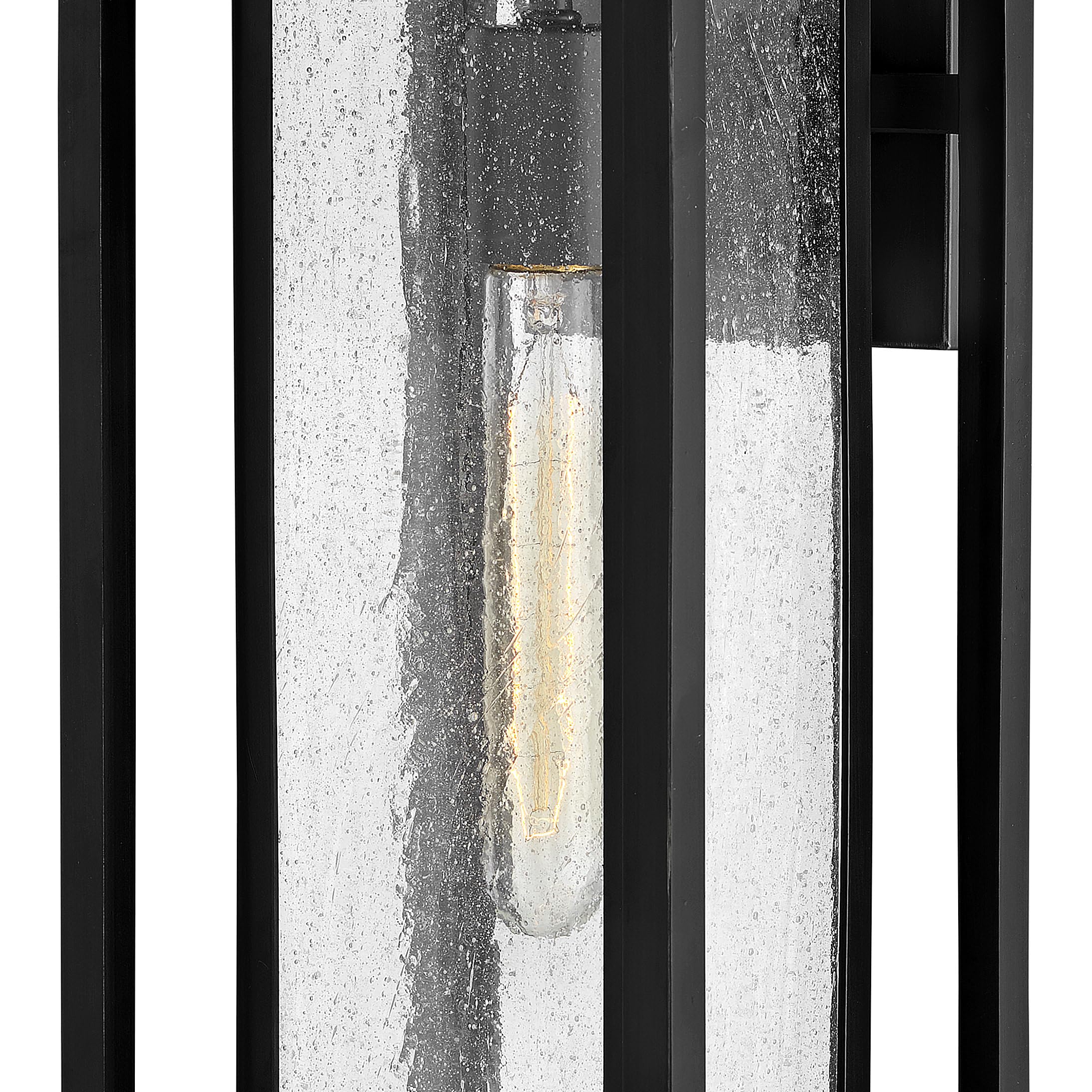 Hinkley Republic 1005BK Large Outdoor Wall Mount Lantern - Modern Black Composite Exterior Light with Anti-Fading Finish - Perfect for Porch, Patio, and Entryway Lighting