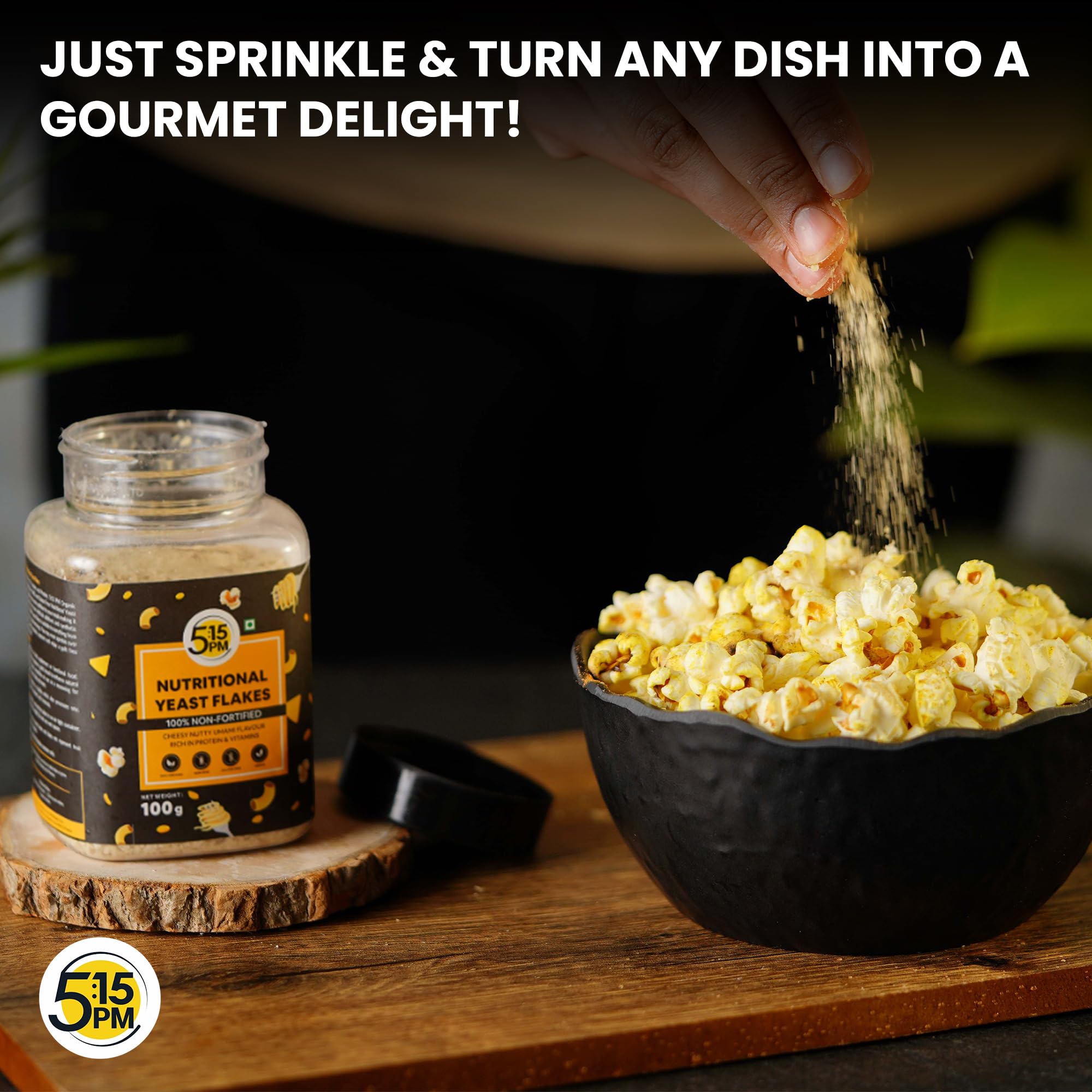 5:15 PM Nutritional Yeast Flakes - Unfortified 100g | Gluten-Free Vegan Seasoning | Rich in B Vitamins & Fiber | Non-GMO, Nutty Cheesy Flavor | Perfect for Popcorn, Pasta & Vegan Cooking