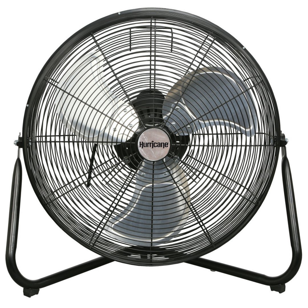20 Inch Hurricane Orbital Wall/Floor Fan - High Velocity Heavy Duty Metal Fan for Industrial, Commercial, Residential & Greenhouse Use - ETL Certified Black - Perfect for Warehouses, Workshops, Garages and Large Spaces