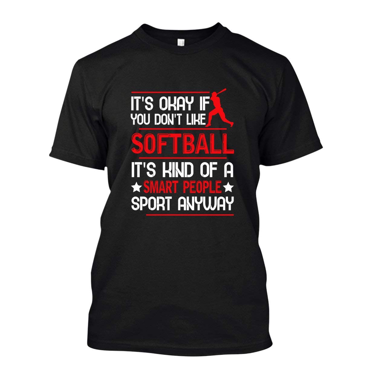 Smart People Play Softball Unisex T-Shirt - Funny Softball Tee for Men & Women - Perfect Gift for Players & Fans - Wear to Games, Practice & Casual Outings