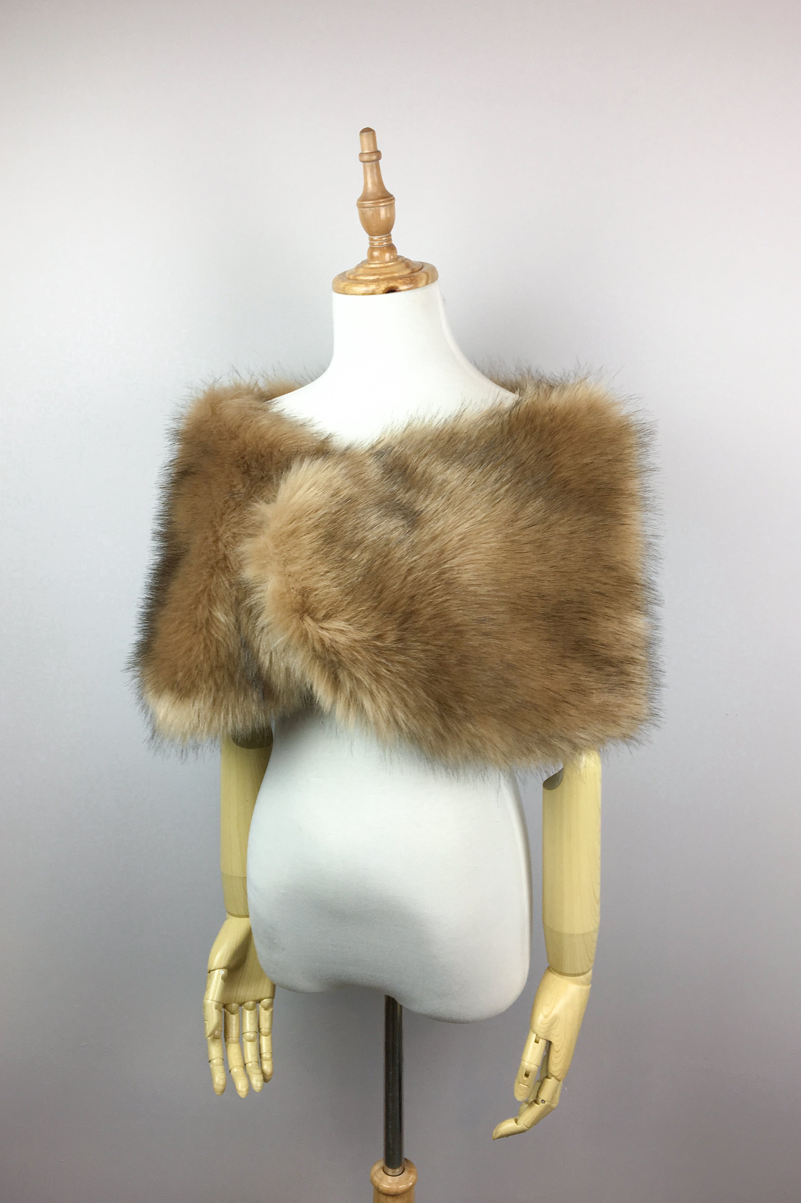 Luxury Brown Fur Wrap Shawl - Soft & Warm Serena Brw03 for Women | Perfect for Winter Fashion, Evening Parties & Cozy Outfits