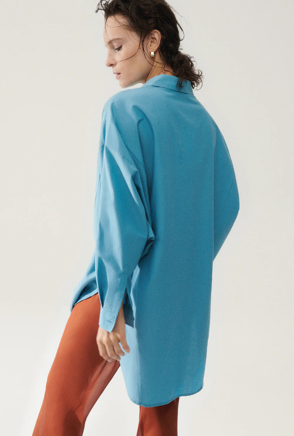 Premium Cotton Silk Blend Round Neck Shirt for Women - Comfortable & Elegant Blouse for Casual Wear, Office, and Special Occasions