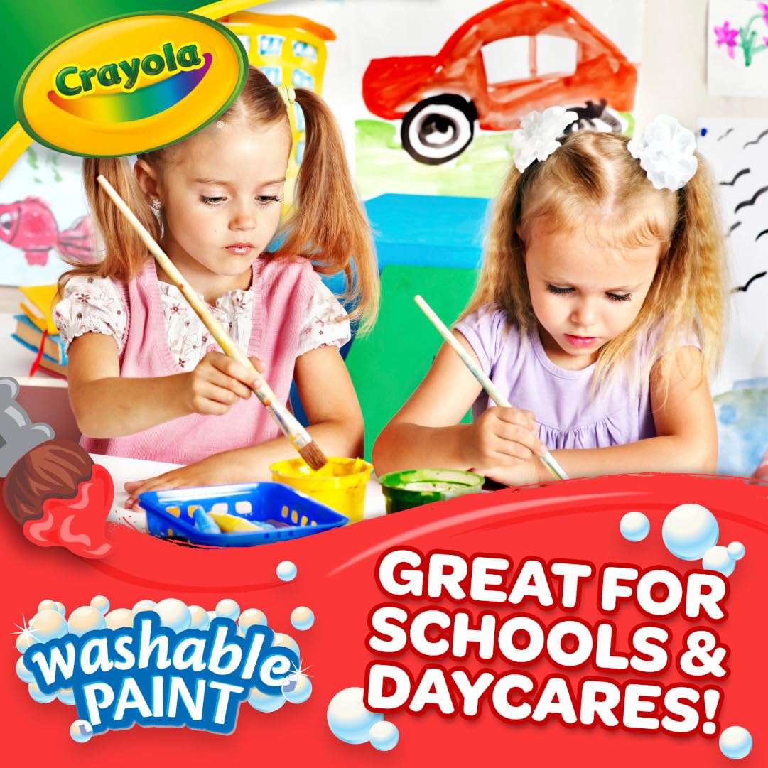 Crayola Washable Orange Paint - 1 Gallon Non-Toxic Art Supplies for Kids, Classroom & DIY Crafts | Perfect for School Projects, Home Decor & Creative Activities