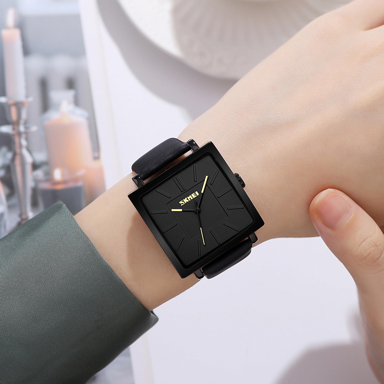 Waterproof Women's Leather Watch - Quartz Ladies Wristwatch for Small Wrists, Slim & Elegant Design for Everyday Wear, Office, and Special Occasions
