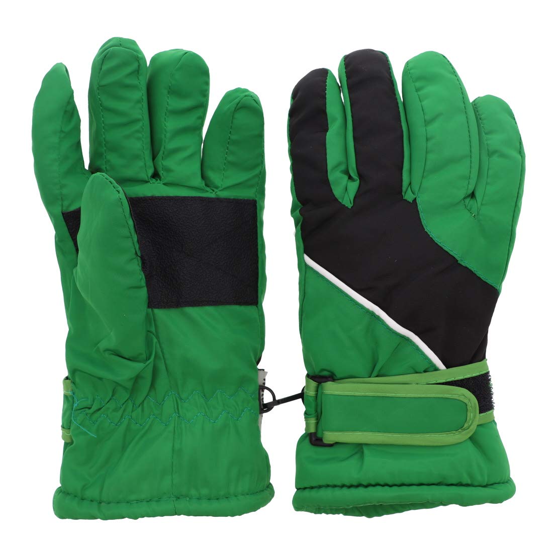 Insulated Curve Design Ski Gloves for Youth - Warm Waterproof Winter Sports Gloves for Skiing & Snowboarding