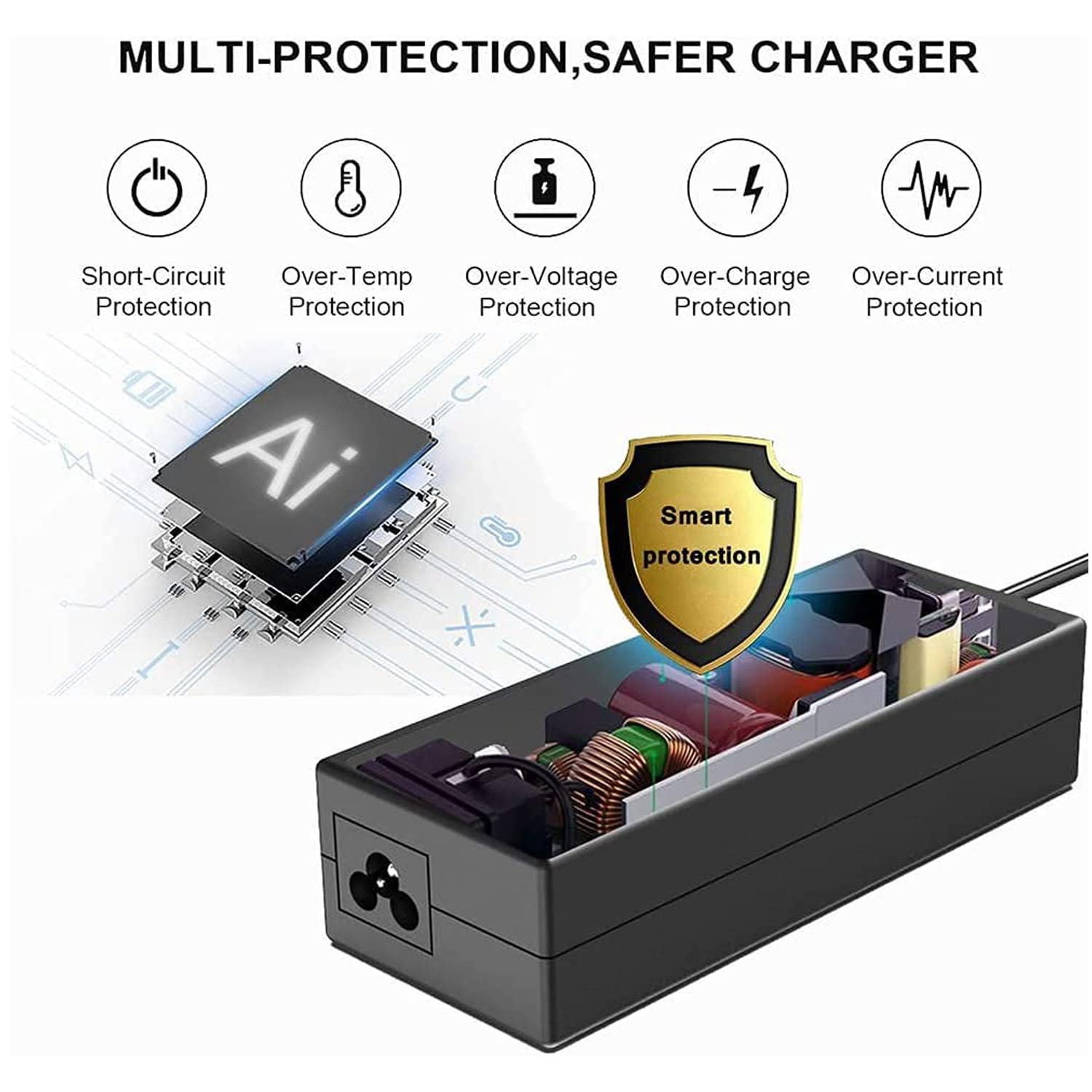 HP Laptop 45W Smart Blue Tip Power Adapter Replacement - Perfect for Home, Office & Travel Charging