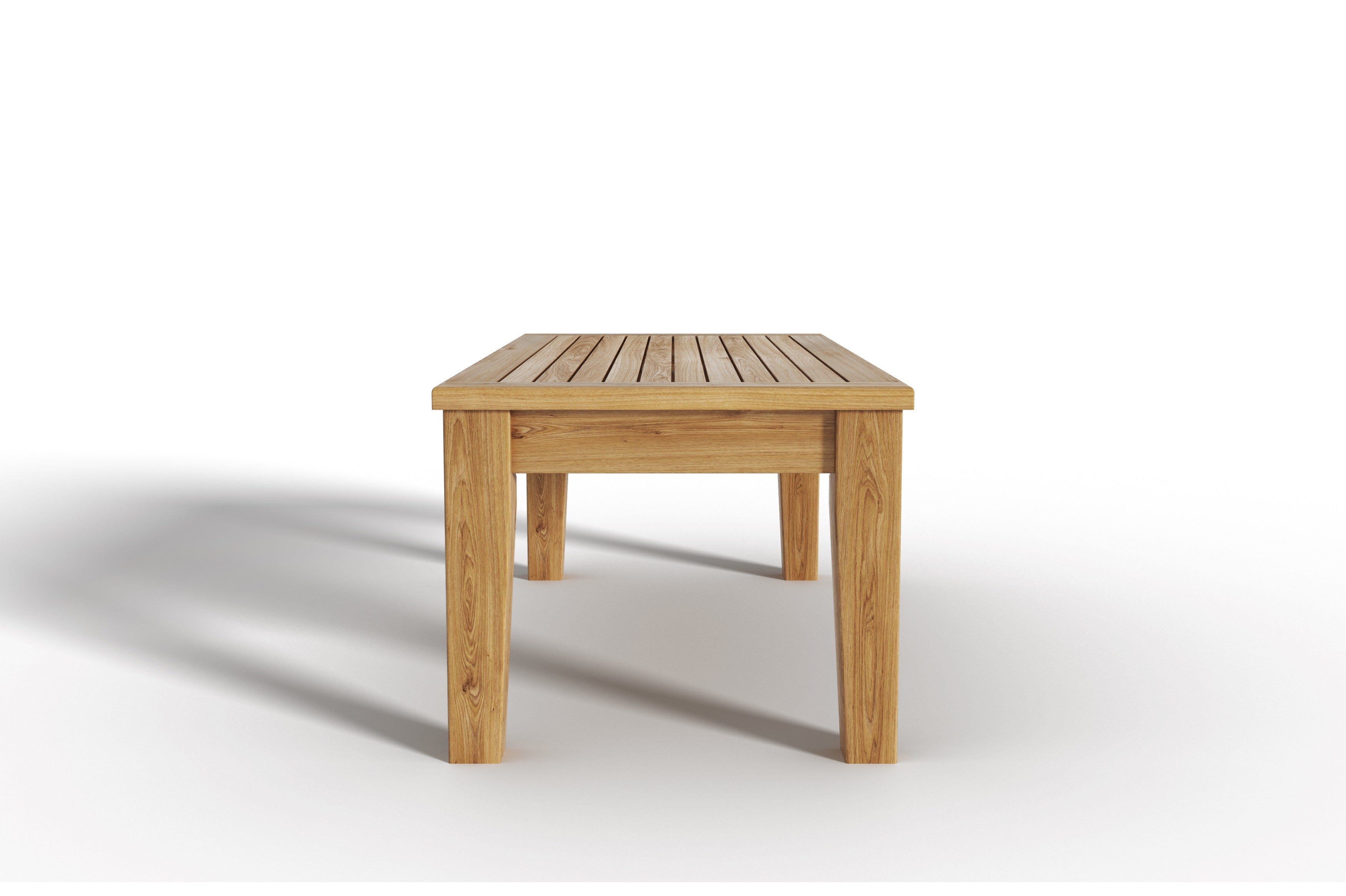 Eliane Rectangular Teak Outdoor Coffee Table - Weather-Resistant Patio Furniture for Garden, Poolside & Deck - Modern Outdoor Living Room Decor