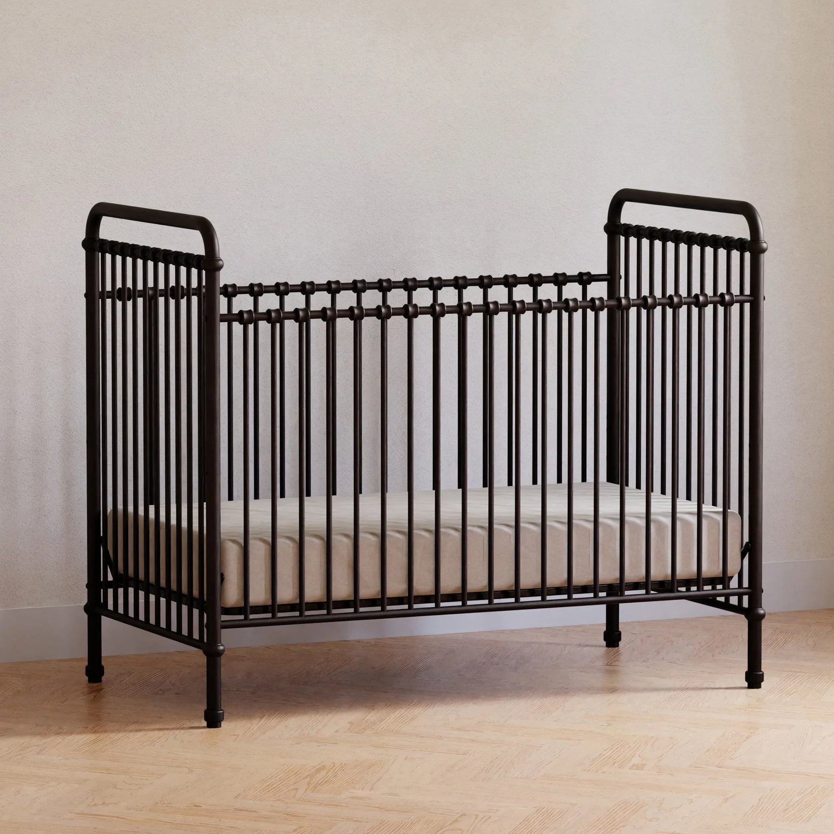 Abigail 3-in-1 Convertible Baby Crib - Toddler Bed & Daybed | Safe & Stylish Nursery Furniture for Newborns to Kids | Perfect for Bedrooms, Daycare & Guest Rooms