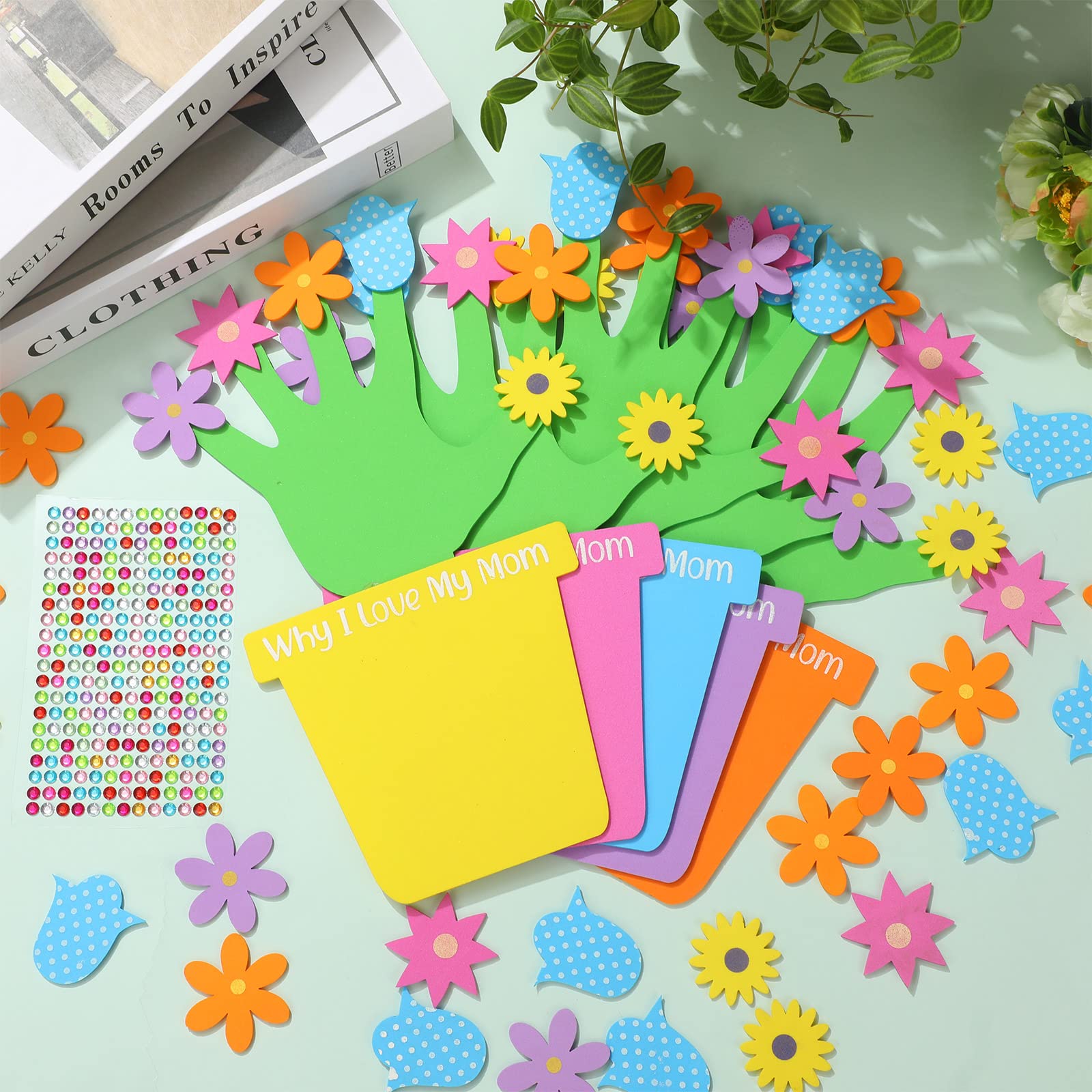 He is Risen Easter Craft Kit - 20 Sets Christian Foam Handprint Crafts for Kids | Sunday School & Home Activities