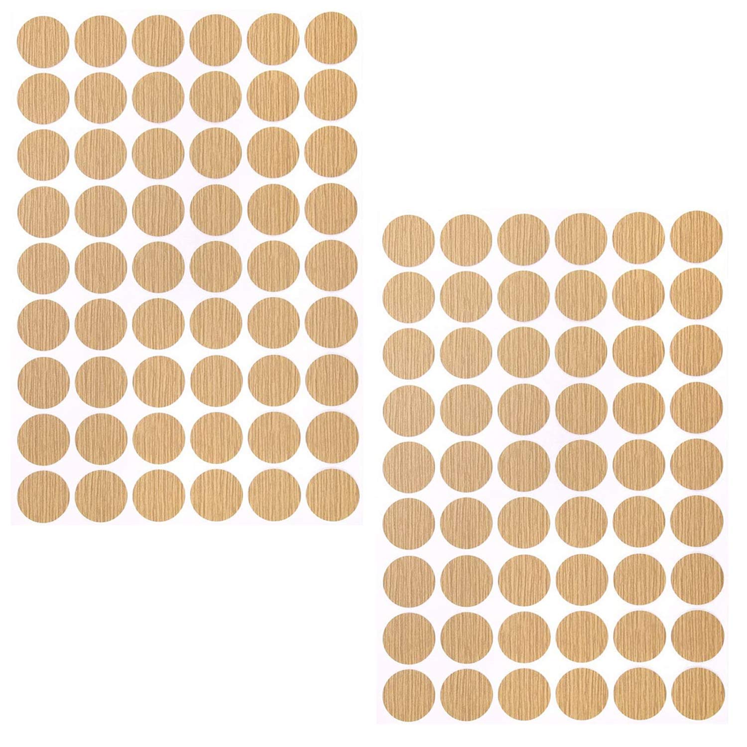 108-Piece Self-Adhesive Screw Hole Cover Stickers (21mm Diameter) for Furniture & Cabinets - Durable PC275 Plastic Screw Cap Covers for Home & Office Use - Perfect for Concealing Unsightly Screw Holes on Tables, Chairs, Shelves and Cabinetry