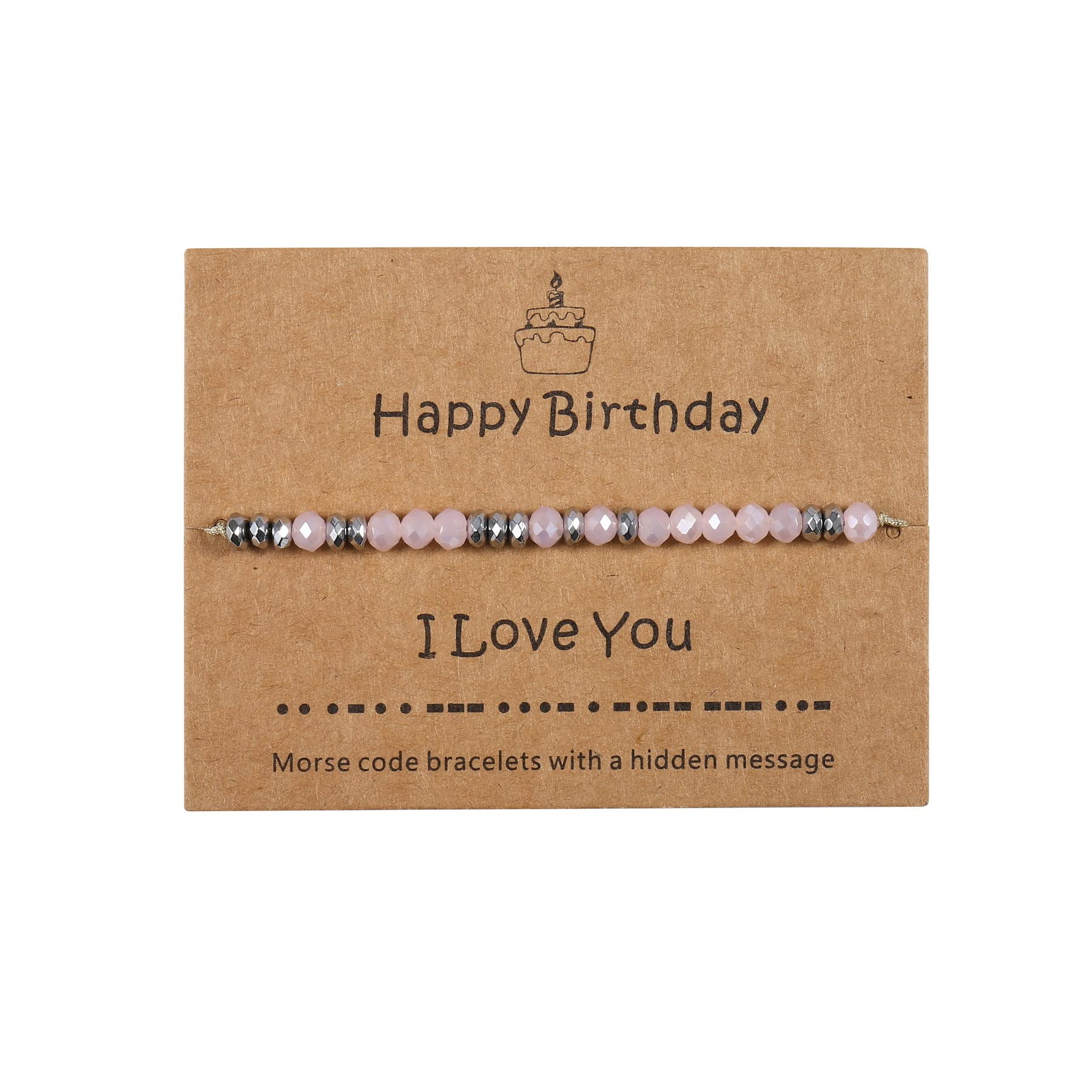 Morse Code Bracelet for Women & Teen Girls - Crystal Beaded Friendship Jewelry, Best Friend Birthday Gift for Her - Perfect for Everyday Wear, Special Occasions & Meaningful Gifts