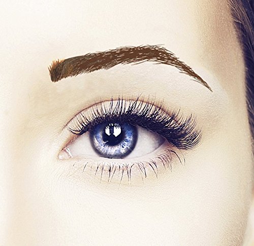 Neffi Temporary Tattoo Eyebrows - Natural Looking Brown Eyebrow Stickers for Easy Eyebrow Makeup | Perfect for Daily Use, Cosplay, and Special Events
