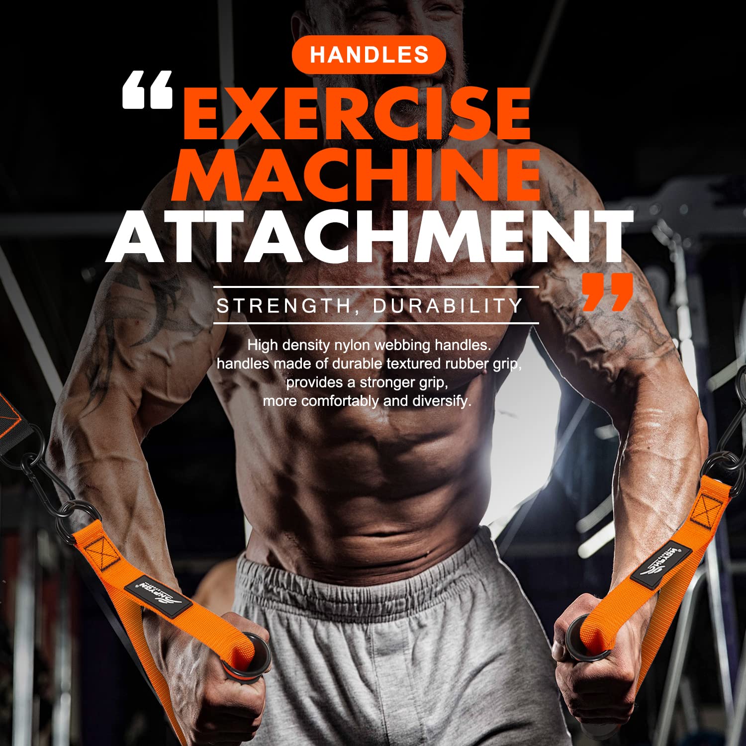 HPYGN Cable Machine Handles - Heavy Duty Exercise Handles for Resistance Bands & Cable Training | Compatible with Pulley Systems & Home Gym Equipment | Perfect for Strength Training, CrossFit & Functional Workouts
